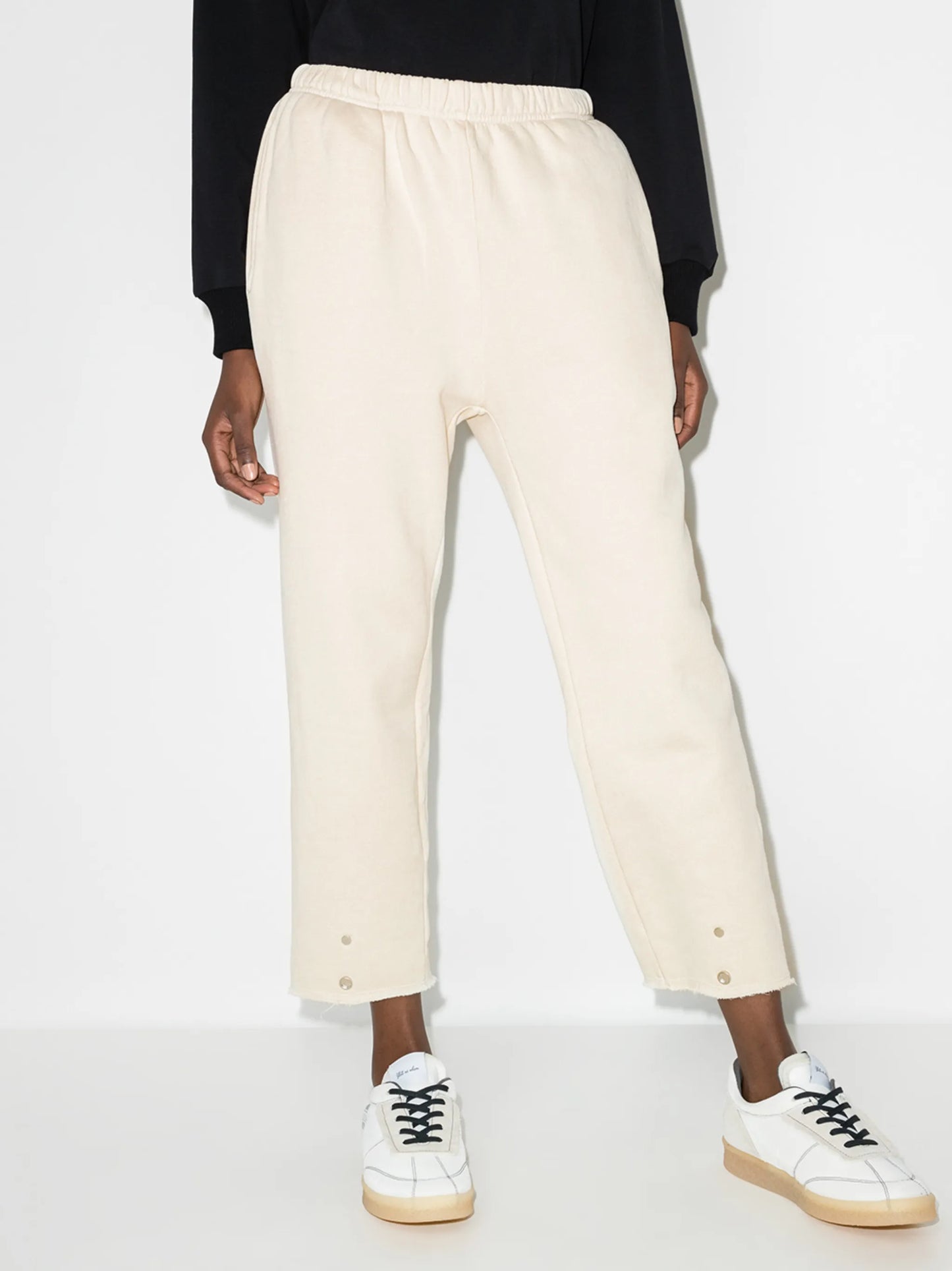 elasticated cotton track pants