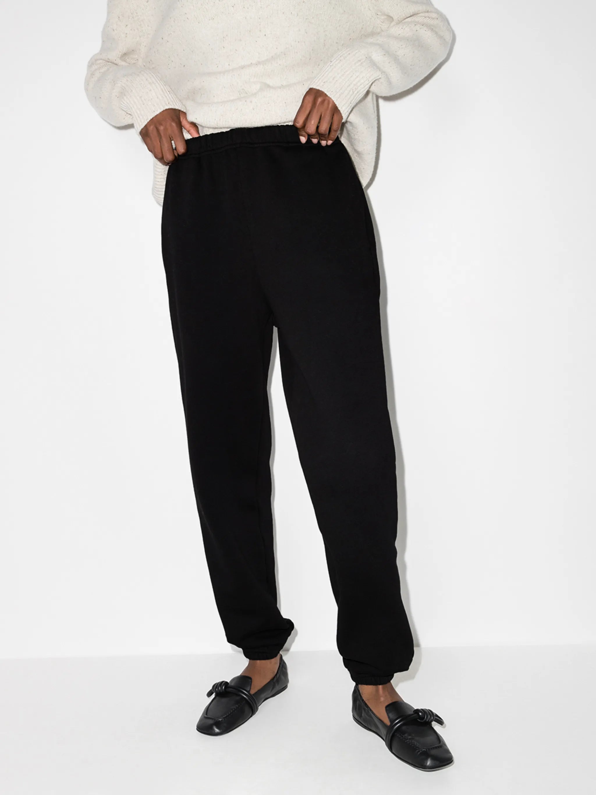 tapered cotton track pants