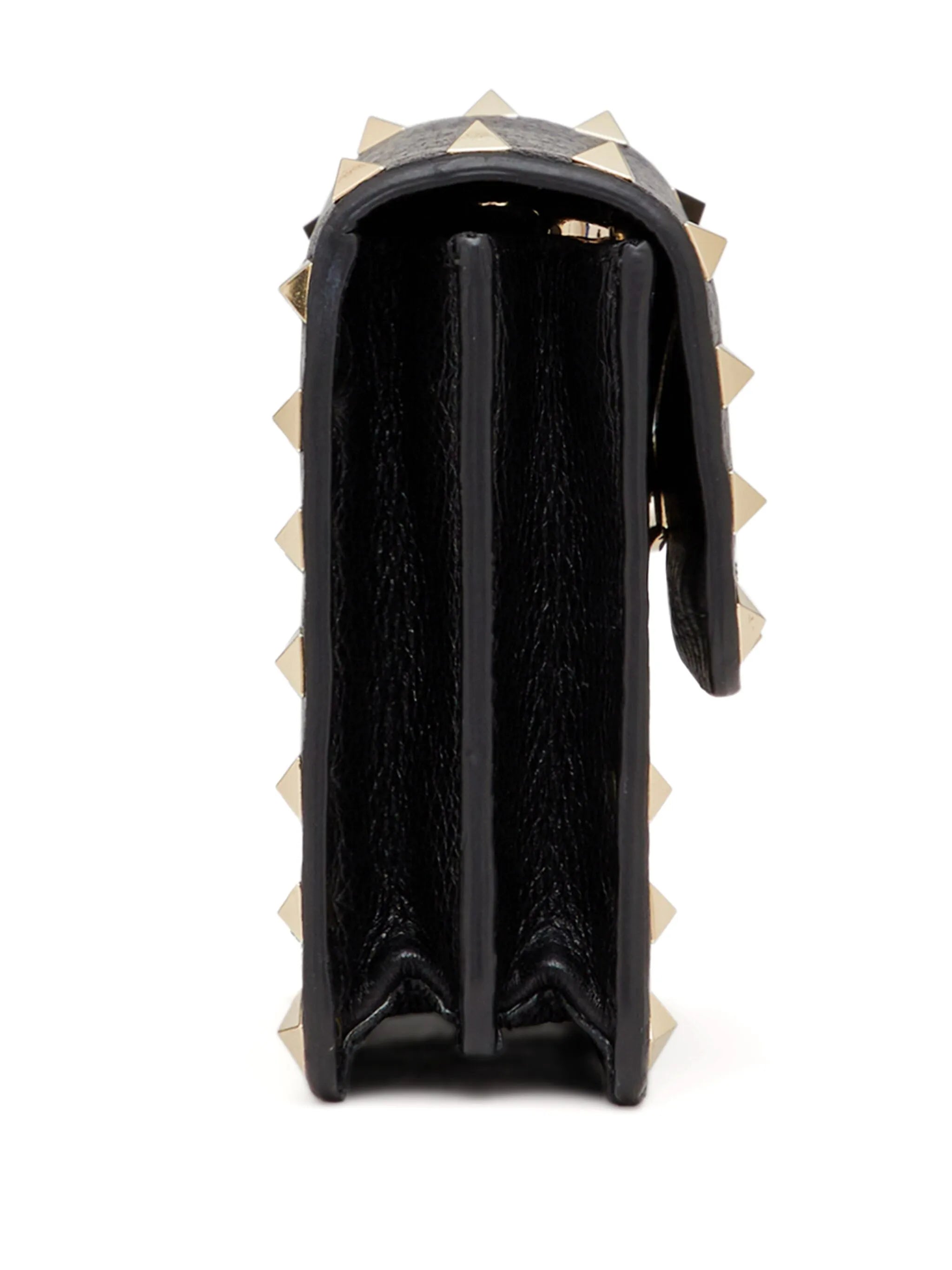 Rockstud leather clutch bag