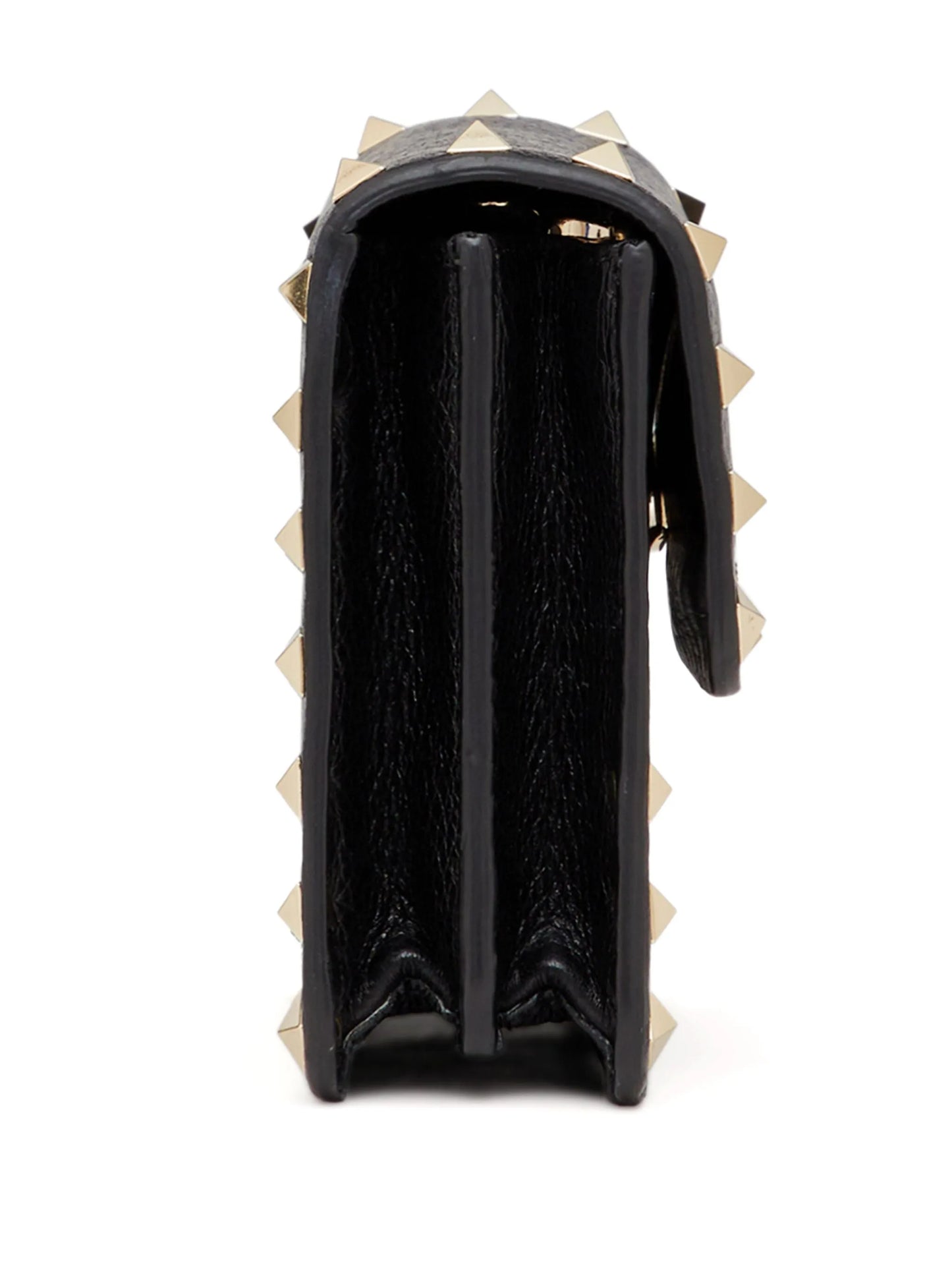 Rockstud leather clutch bag