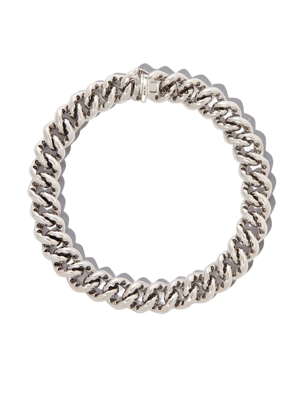 18K white gold 8 inch pavé diamond bracelet