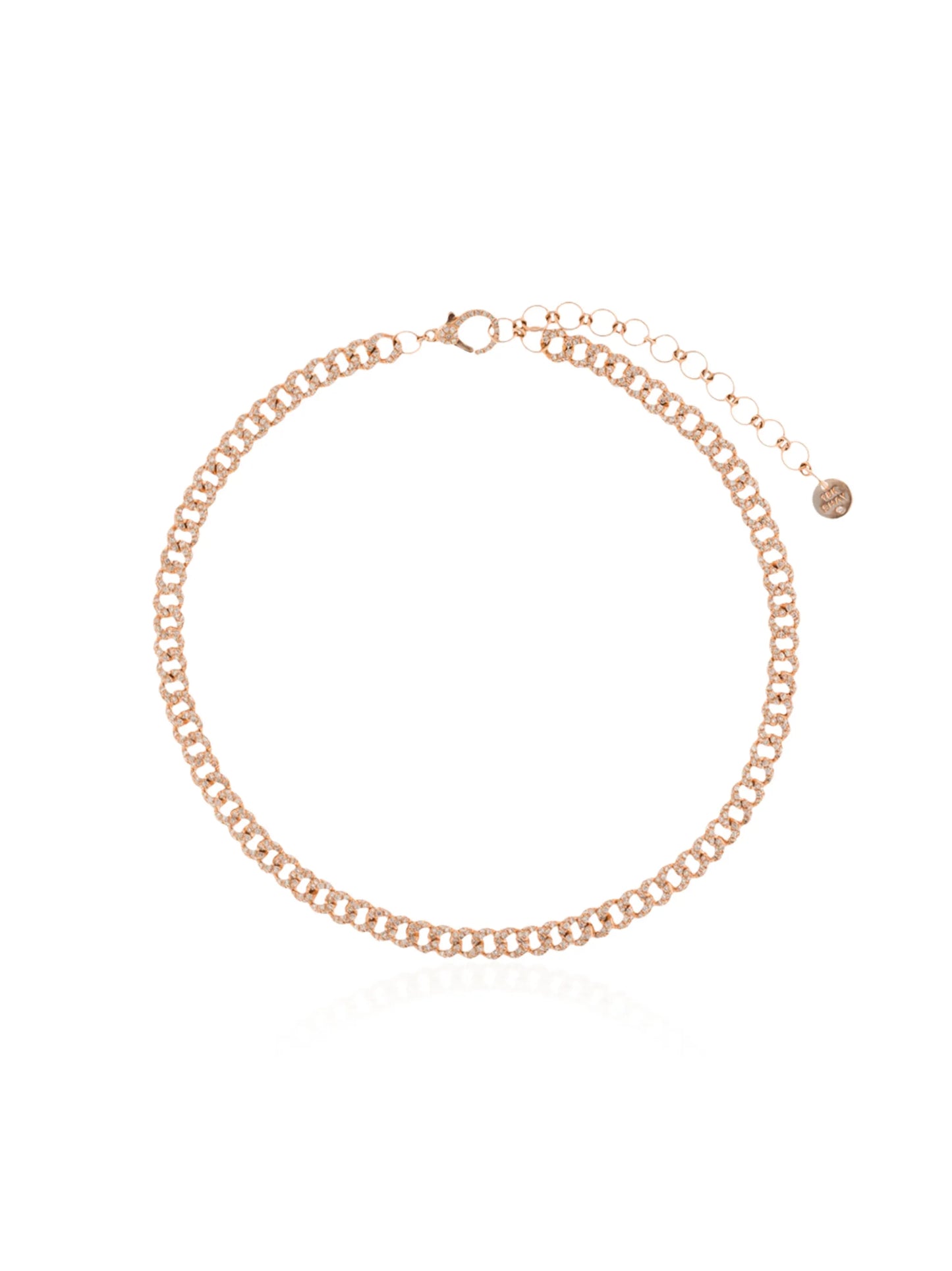 18K rose gold mini diamond choker