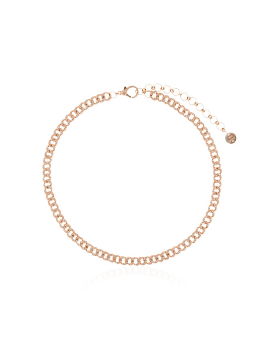 18K rose gold mini diamond choker