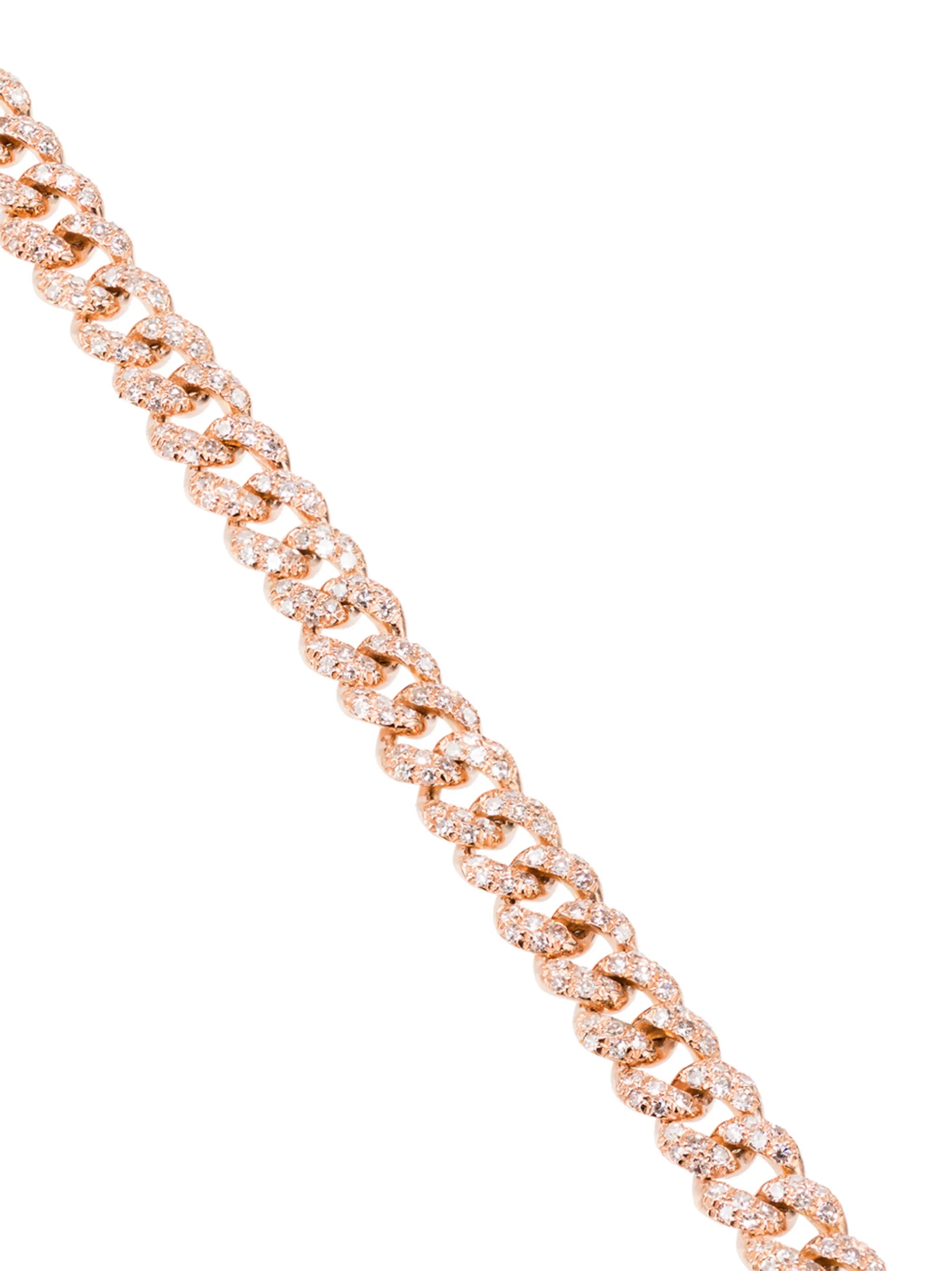 18K rose gold mini diamond choker