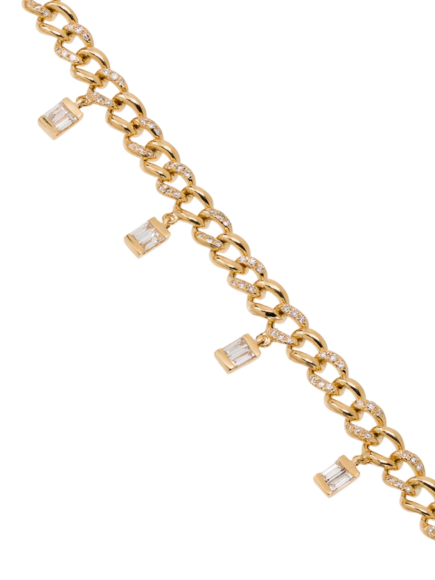 18kt yellow gold diamond link choker