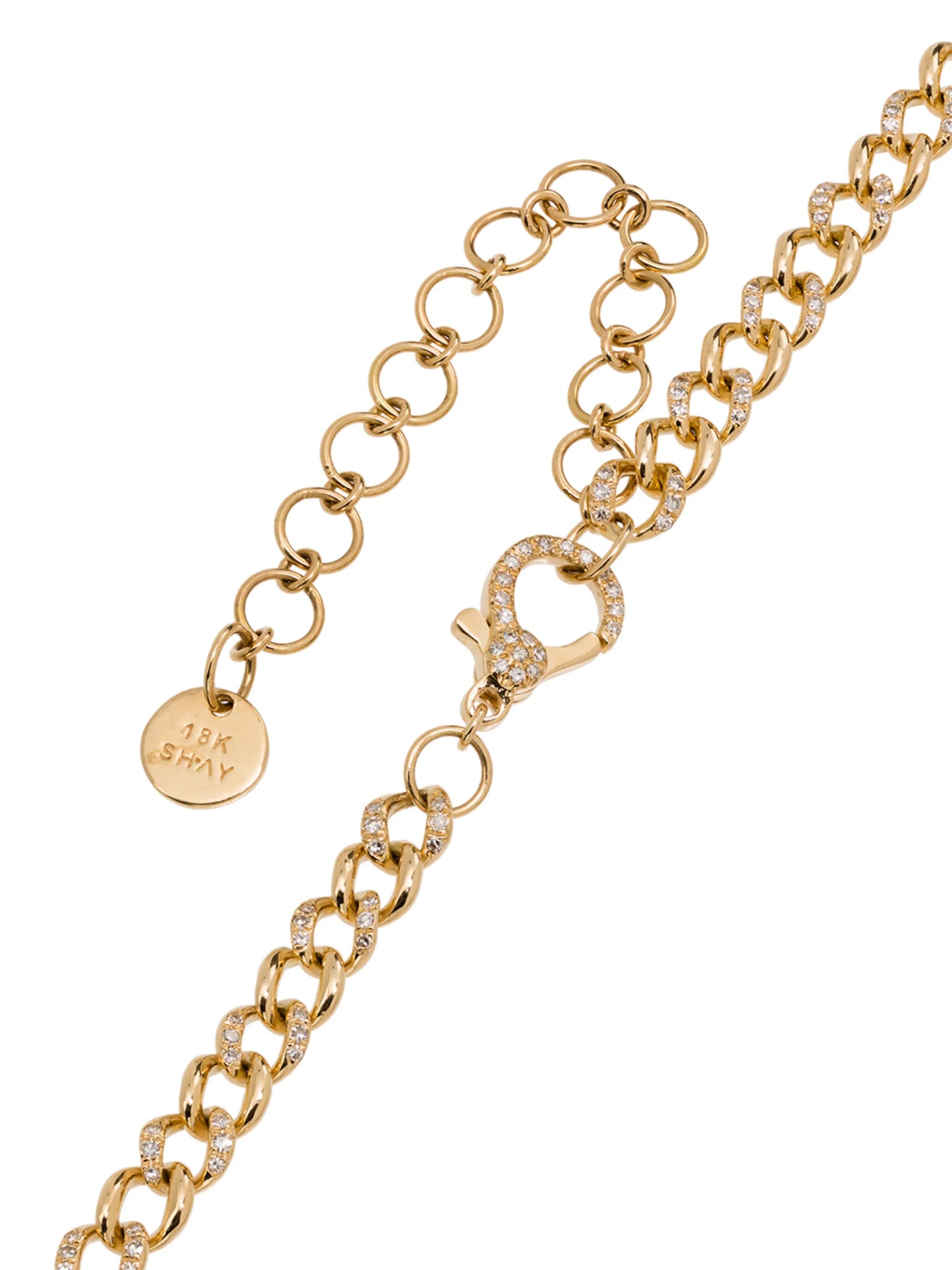 18kt yellow gold diamond link choker