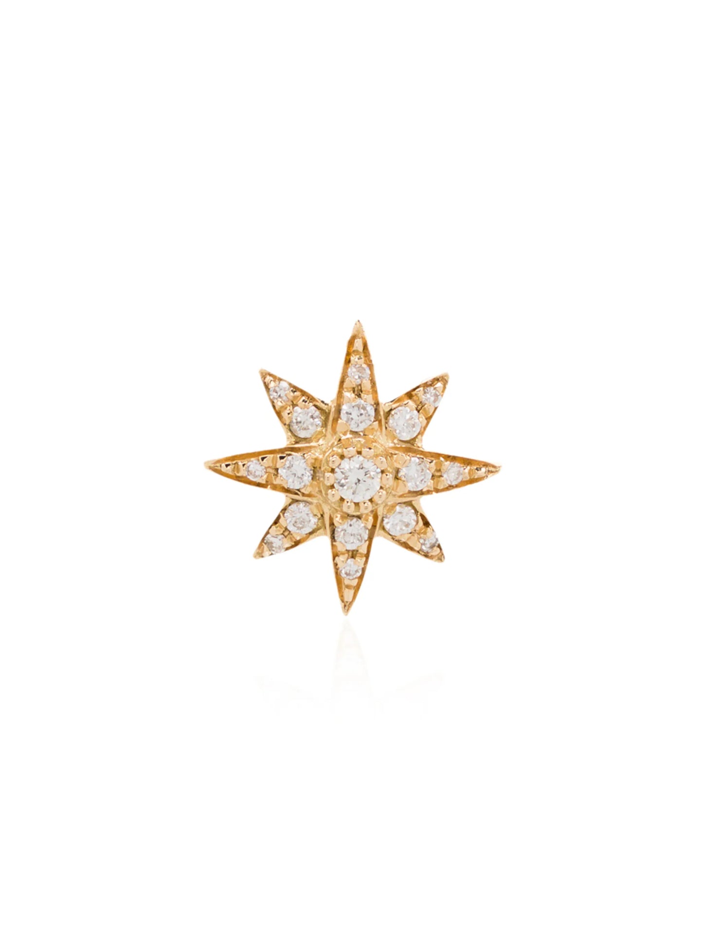 18kt yellow gold Starburst diamond earring