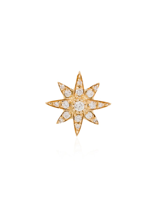 18kt yellow gold Starburst diamond earring