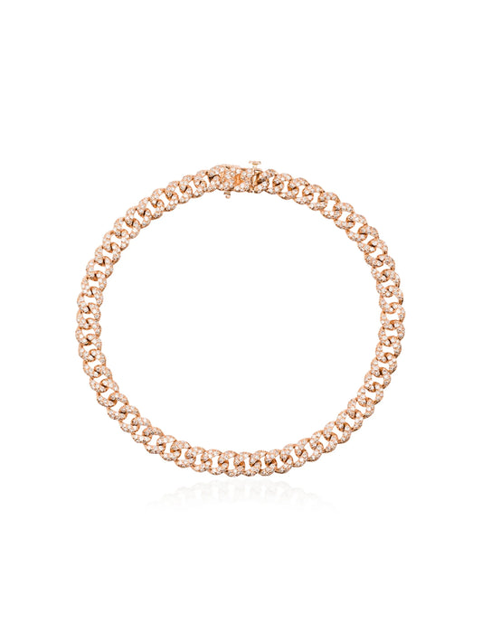 18K rose gold diamond-embellished 7.5 inch bracelet