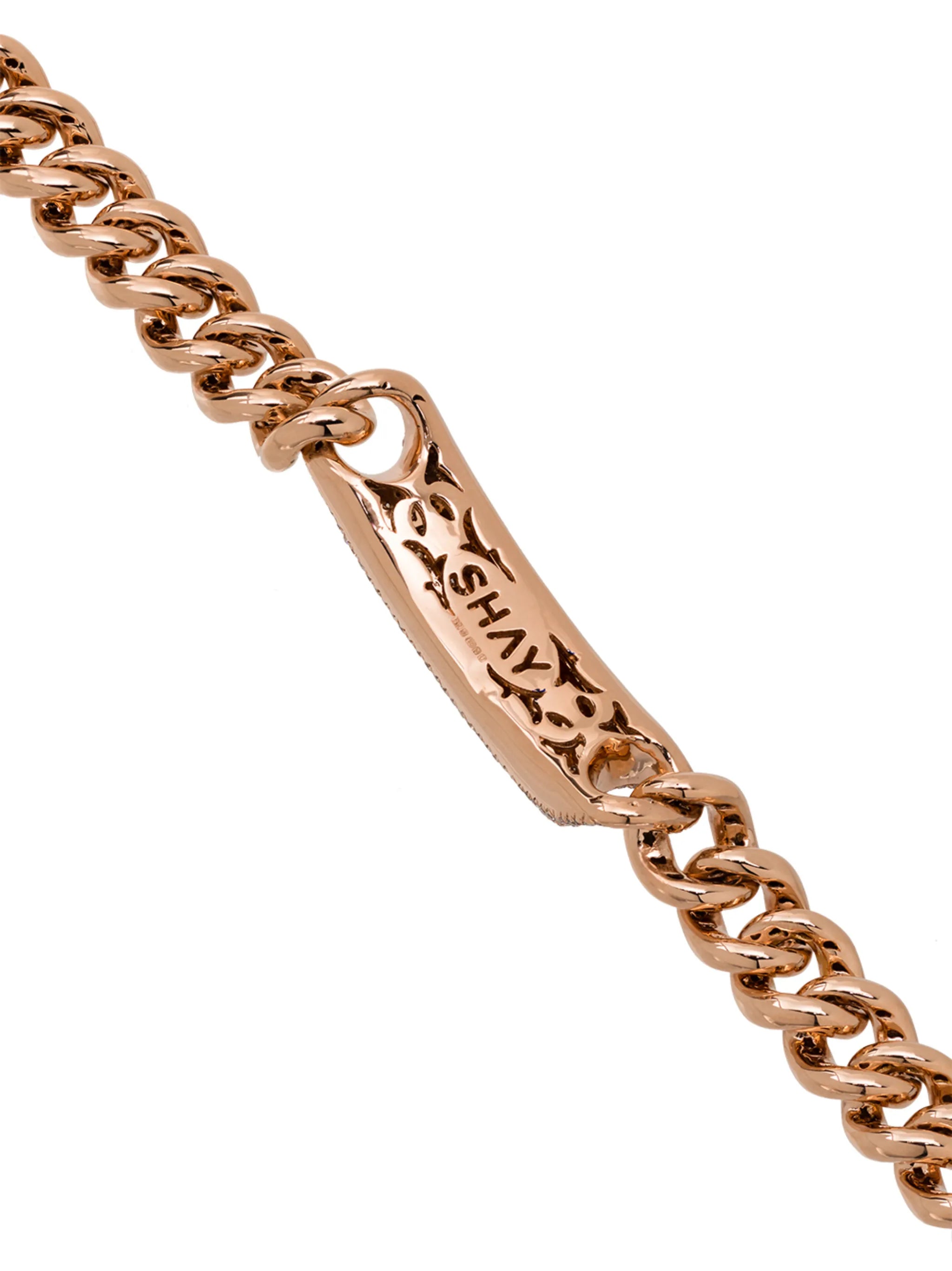 18kt rose gold pavé diamond bracelet