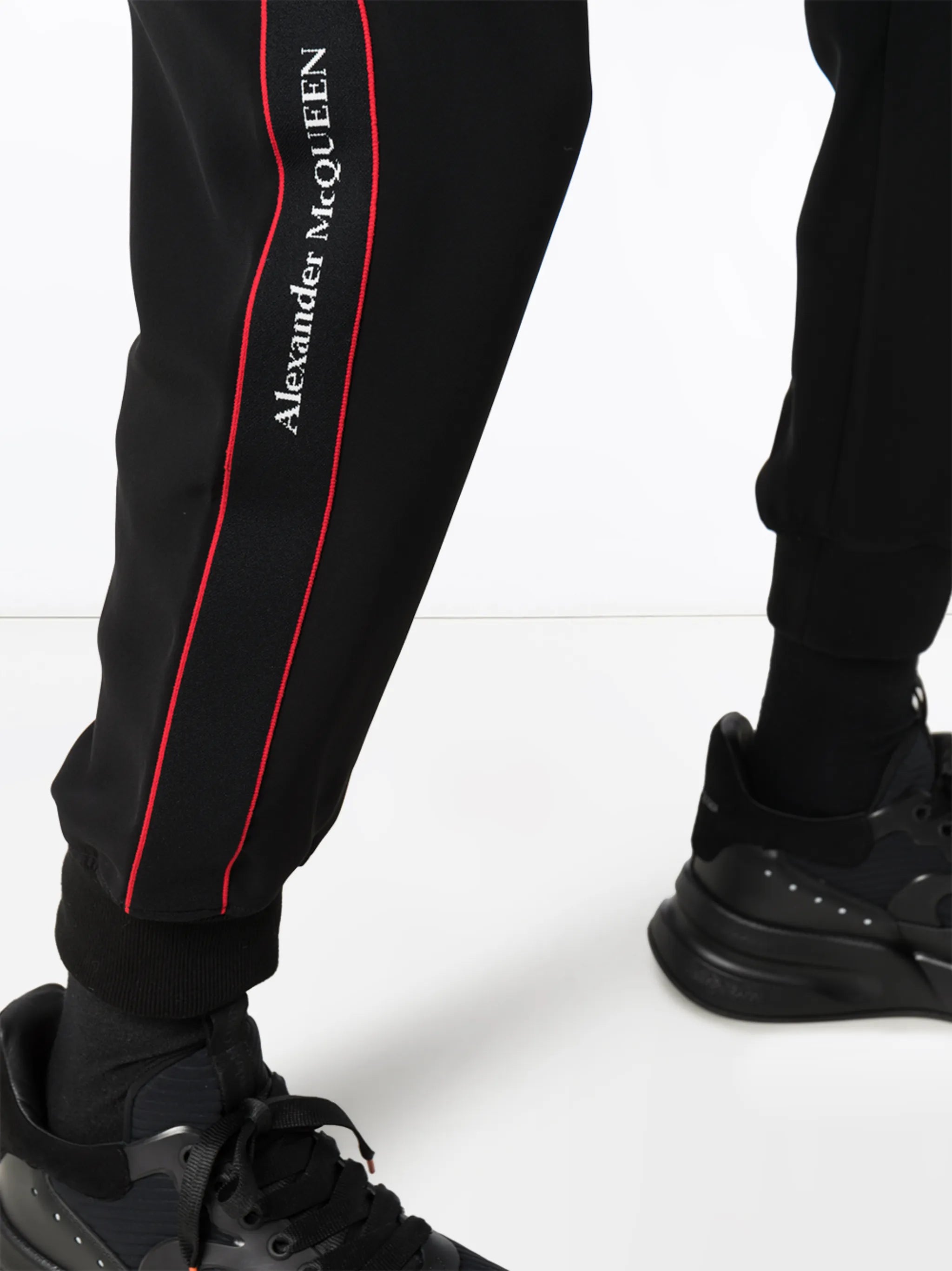 logo-tape track pants