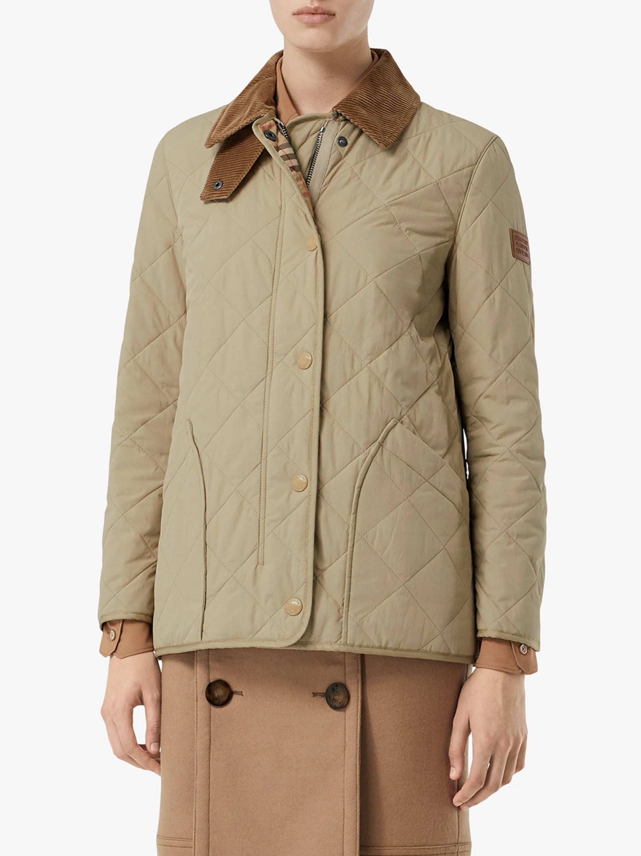 diamond quilted barn jacket