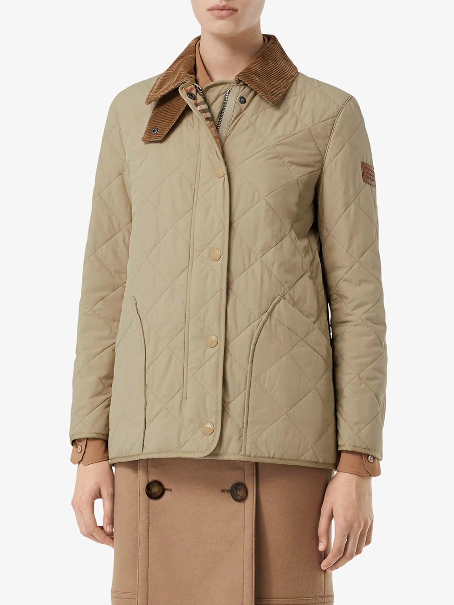 diamond quilted barn jacket