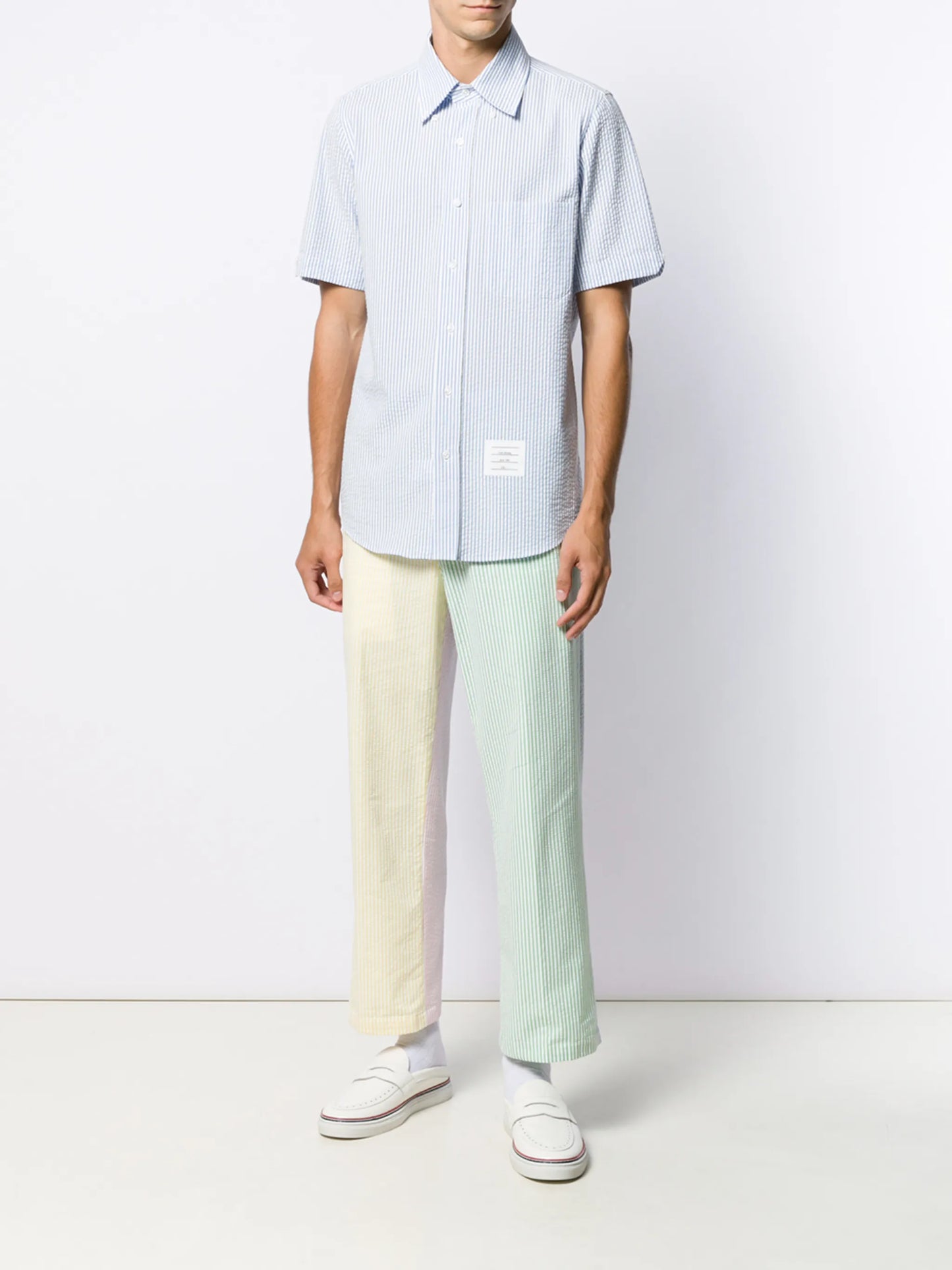striped seersucker shirt