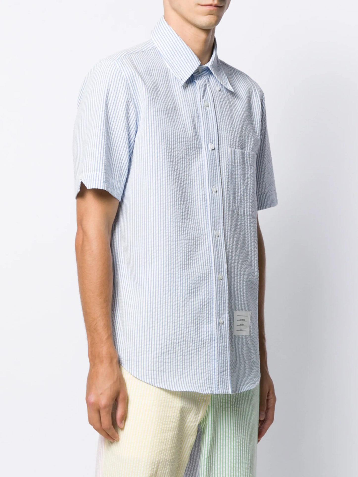 striped seersucker shirt