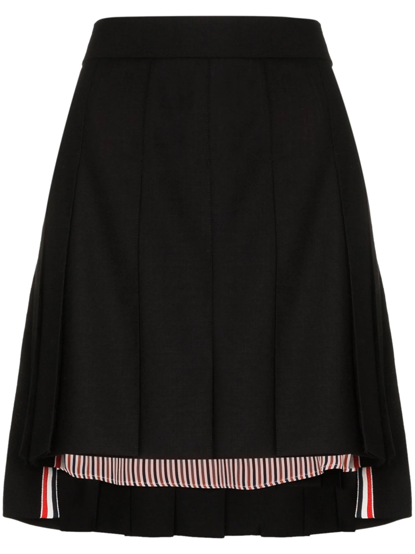 pleated step-hem mini skirt