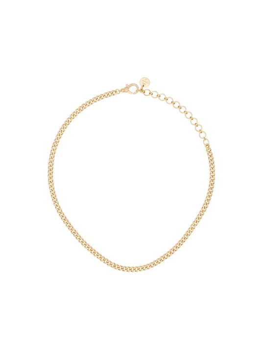 18K yellow gold baby link pavé diamond choker