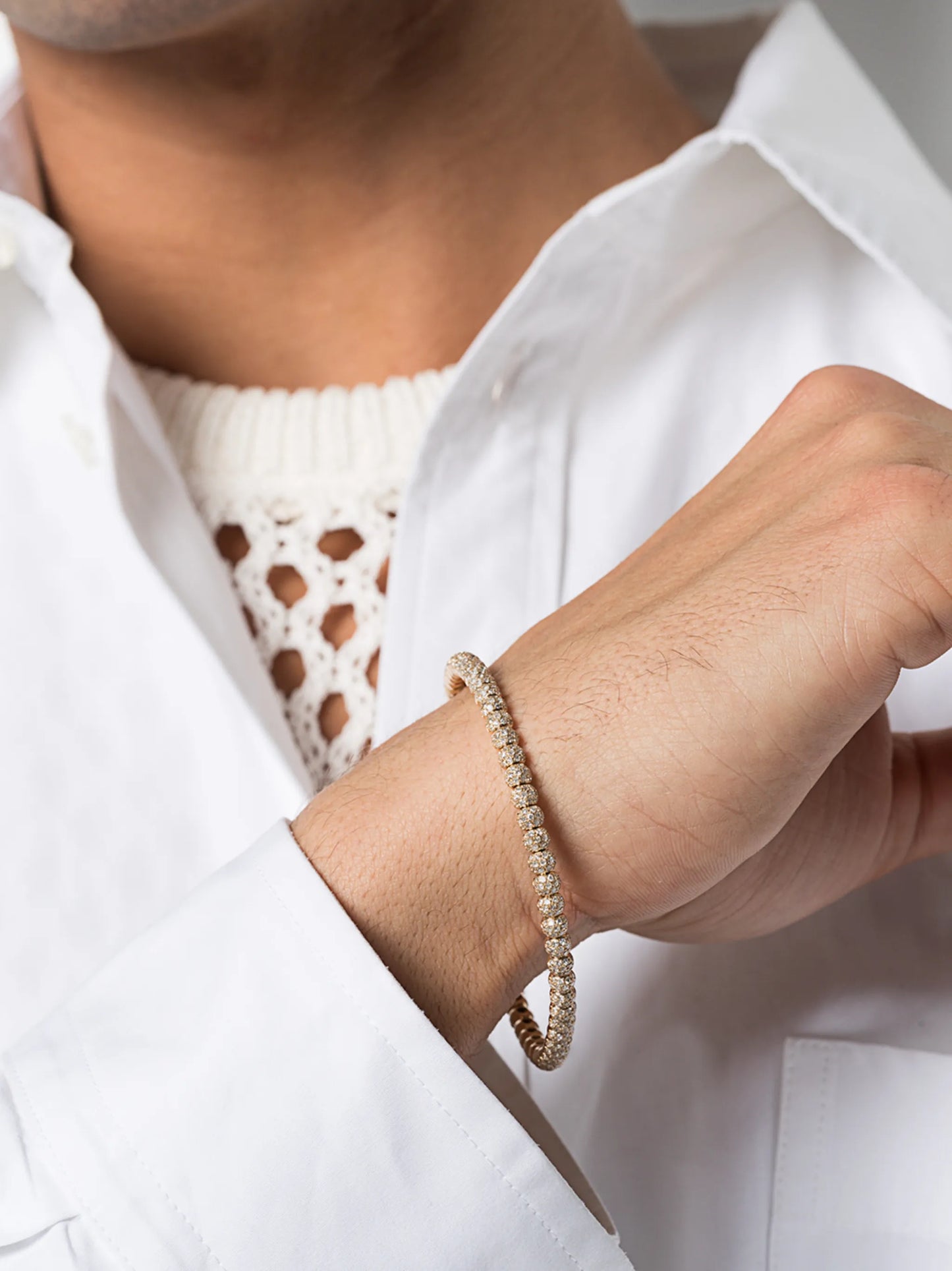 18kt yellow gold diamond bracelet