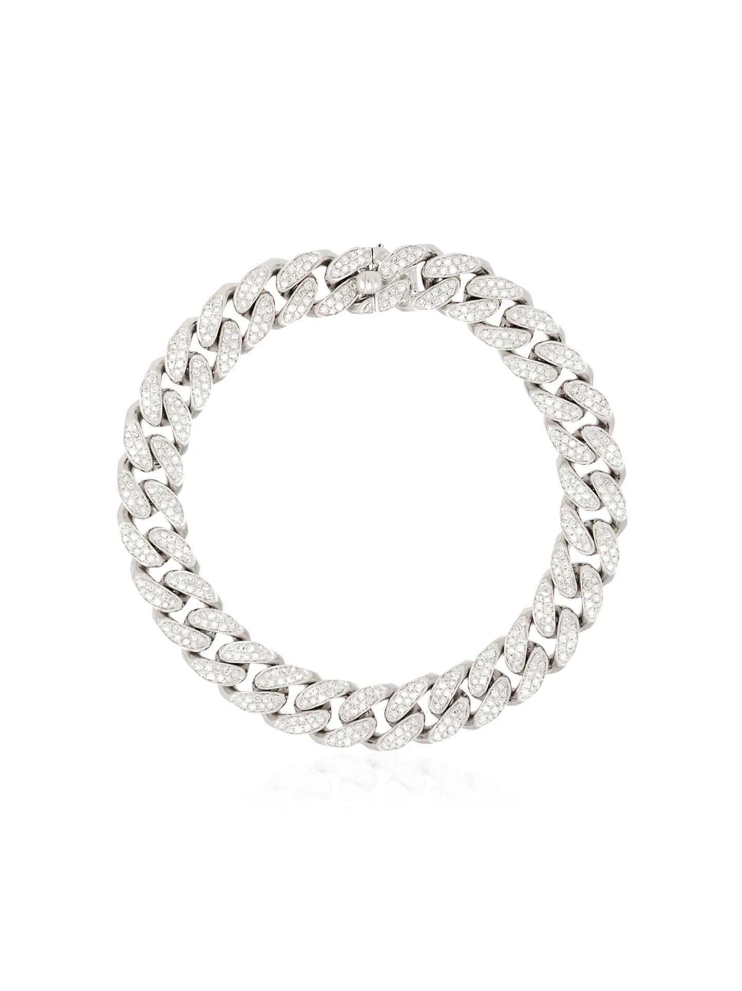 18kt white gold pavé diamond bracelet