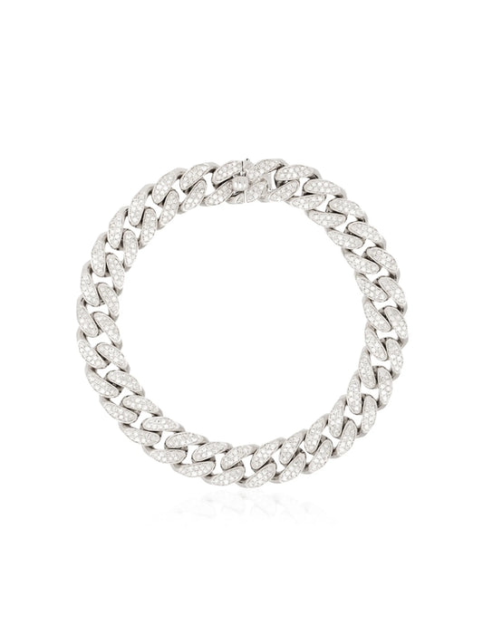 18kt white gold pavé diamond bracelet
