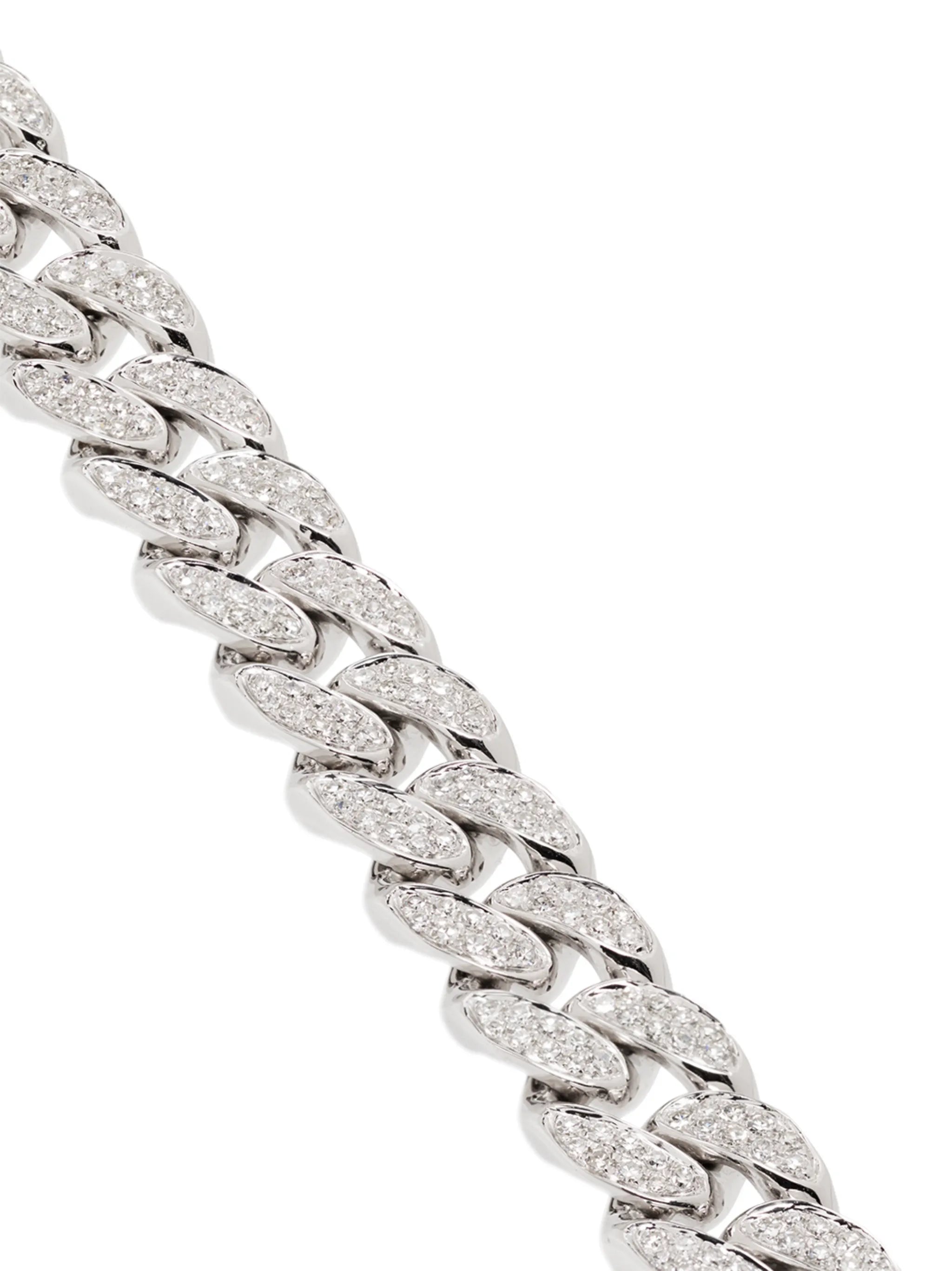 18kt white gold pavé diamond bracelet