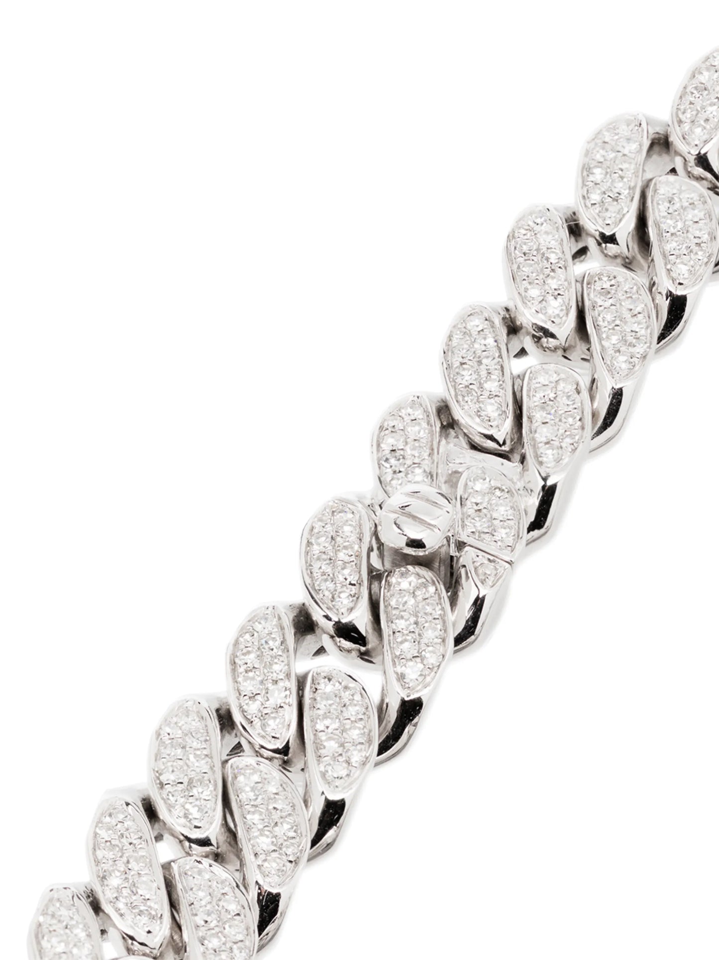 18kt white gold pavé diamond bracelet