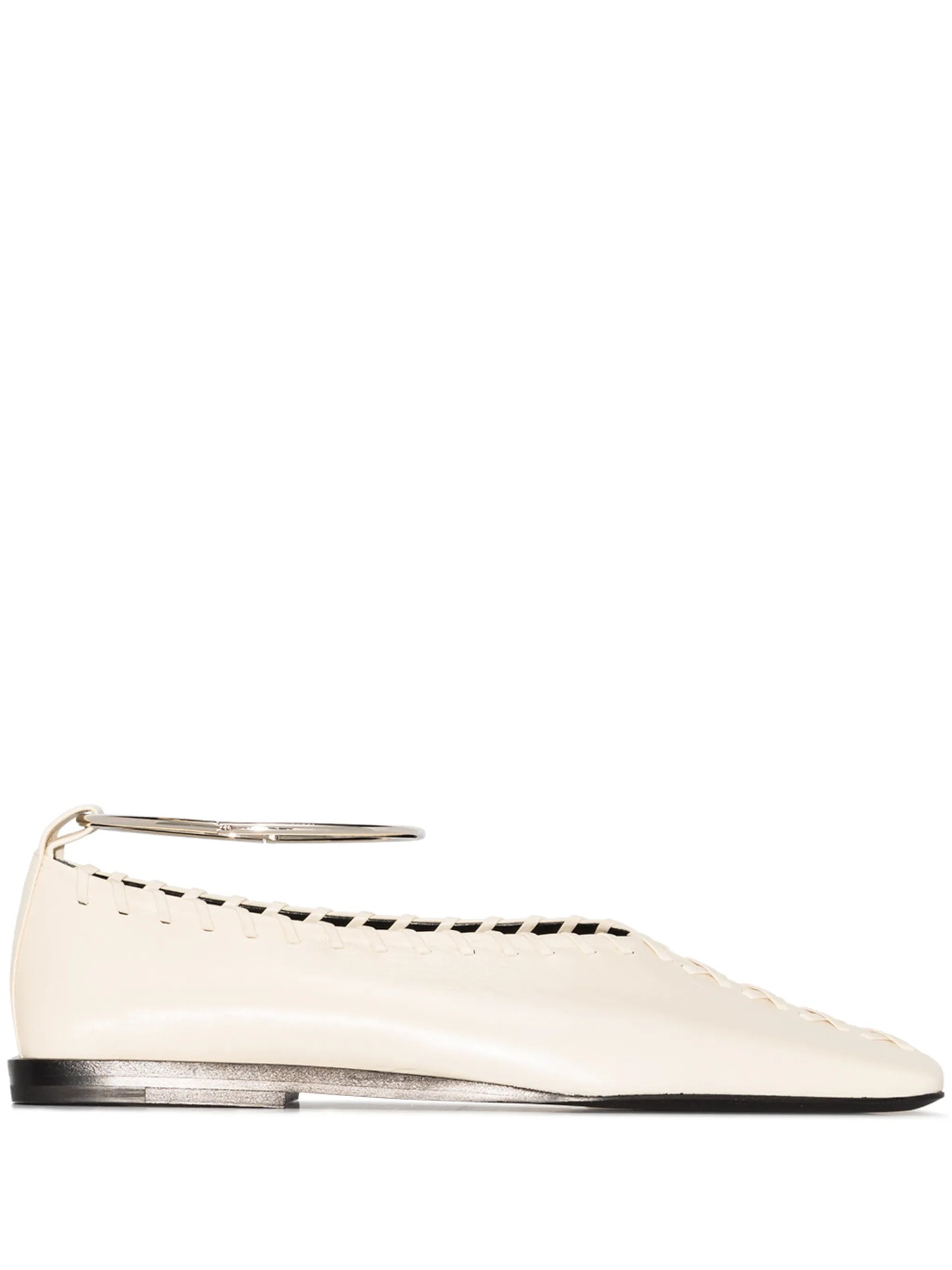 stitch detail ballet flats