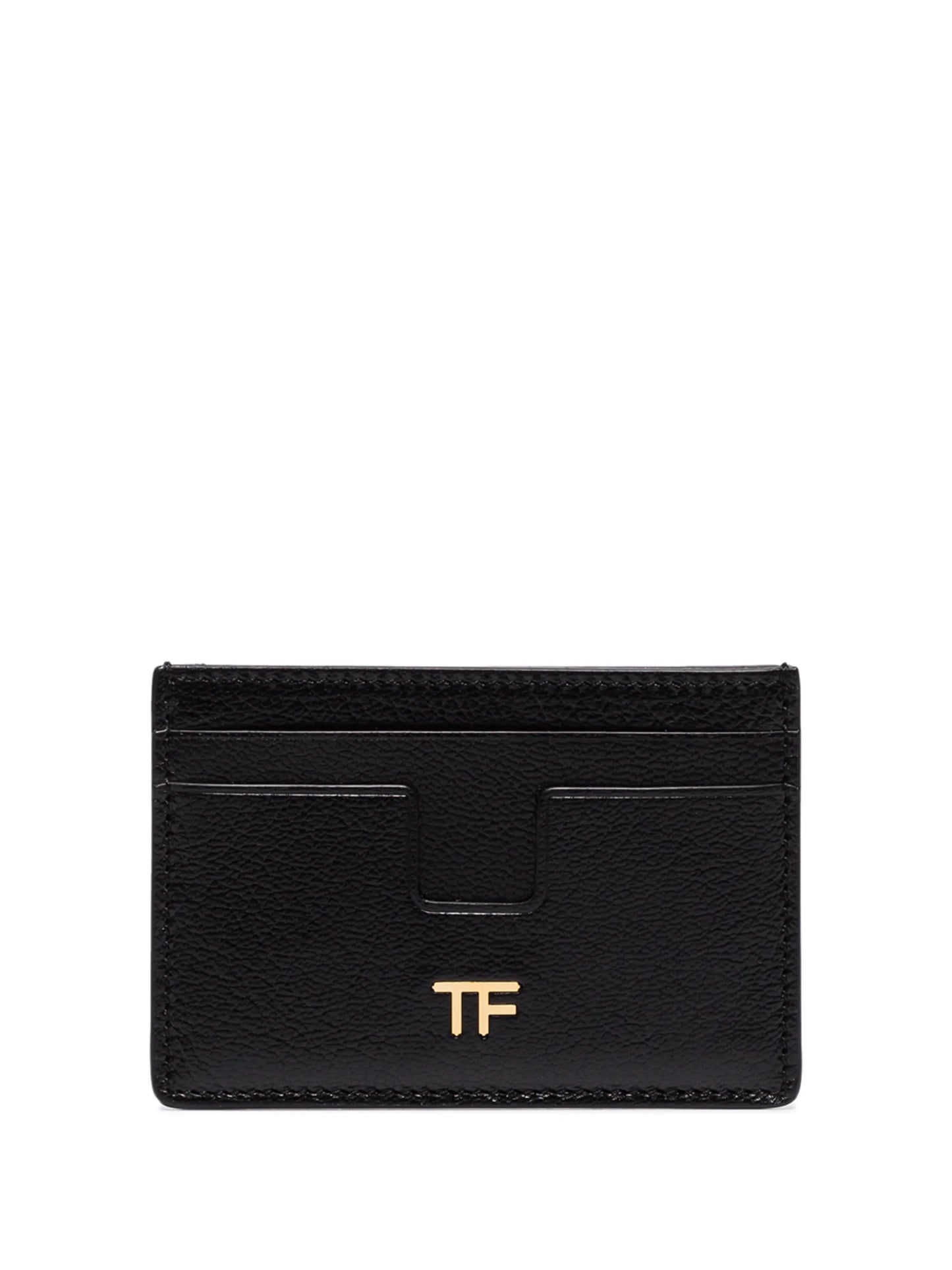 logo-embellished leather cardholder