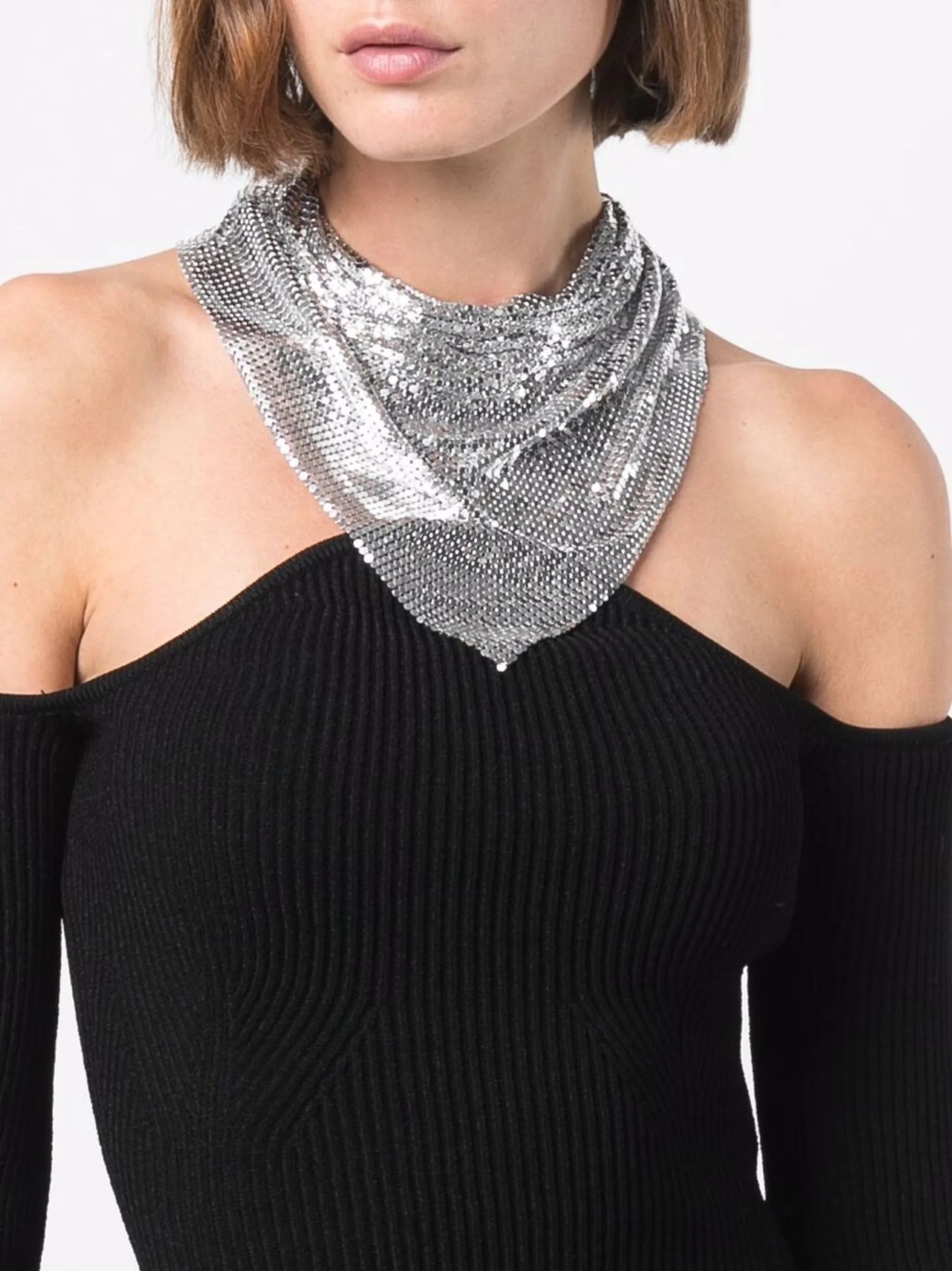 draped mesh necklace