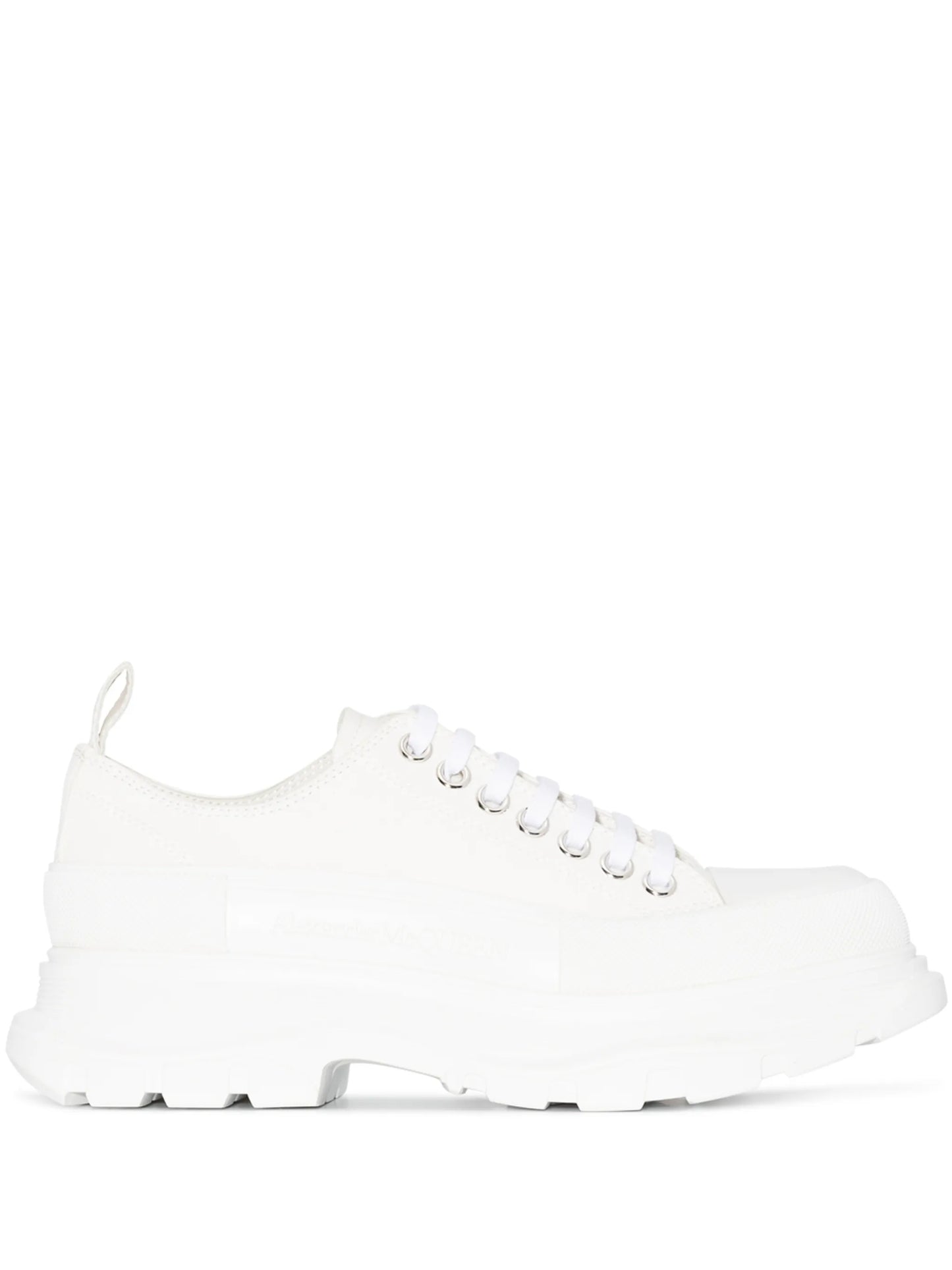 round-toe cotton sneakers