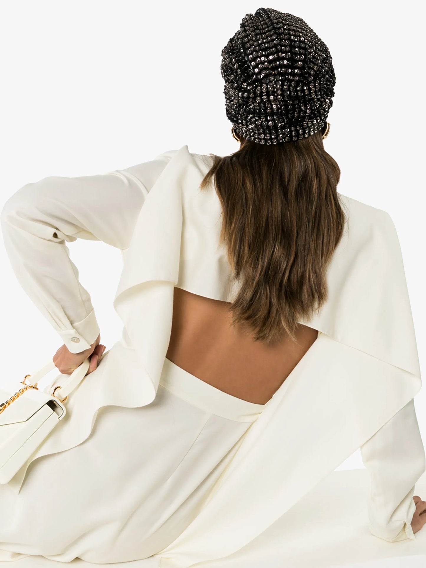 Jones crystal beaded turban