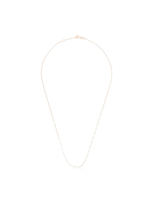 18kt rose gold white beaded necklace