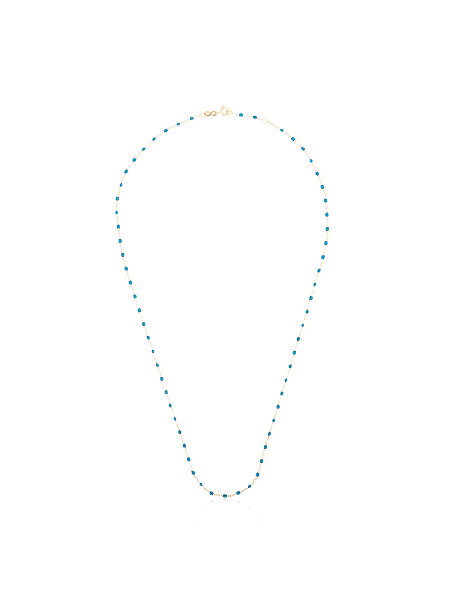 18kt yellow gold blue diamond necklace