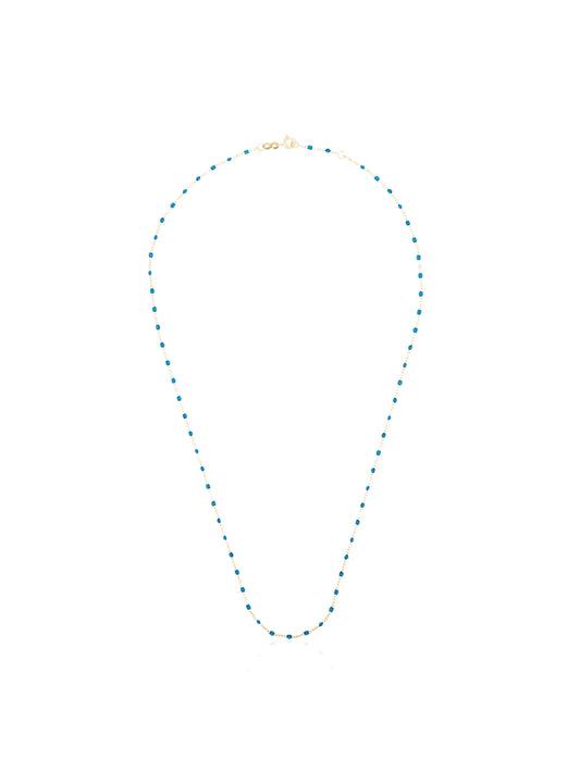 18kt yellow gold blue diamond necklace