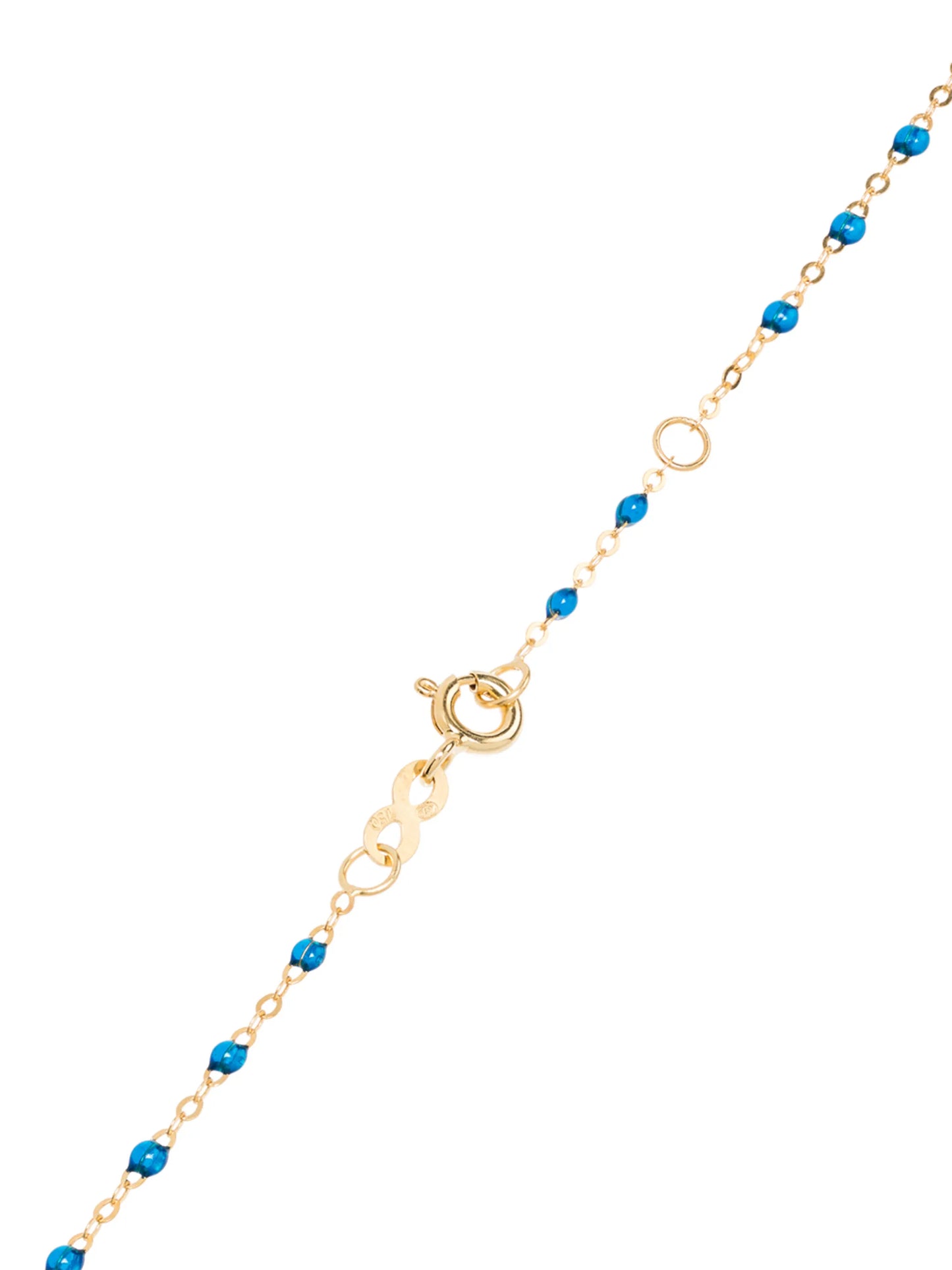 18kt yellow gold blue diamond necklace