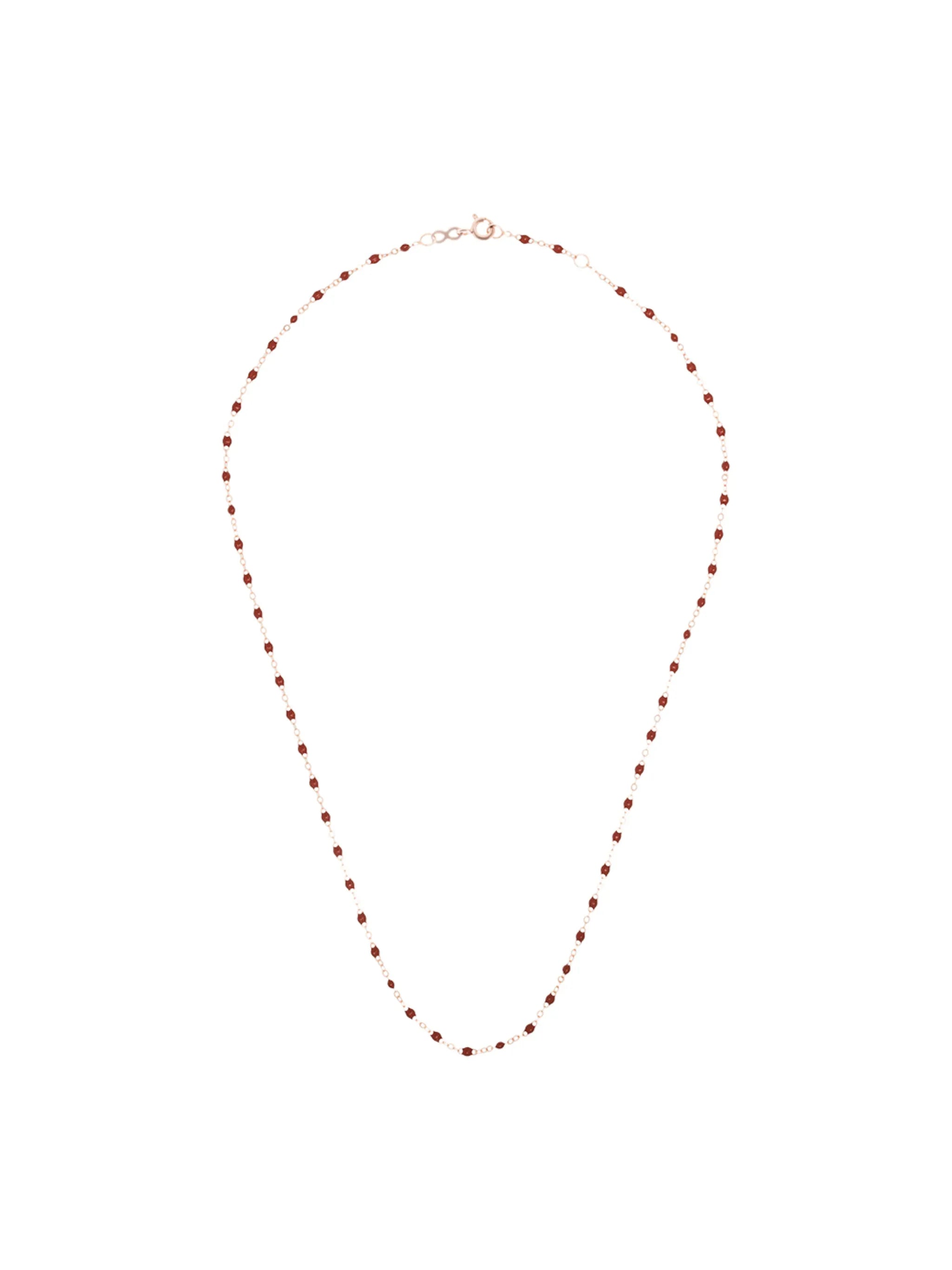 18kt rose gold beaded necklace