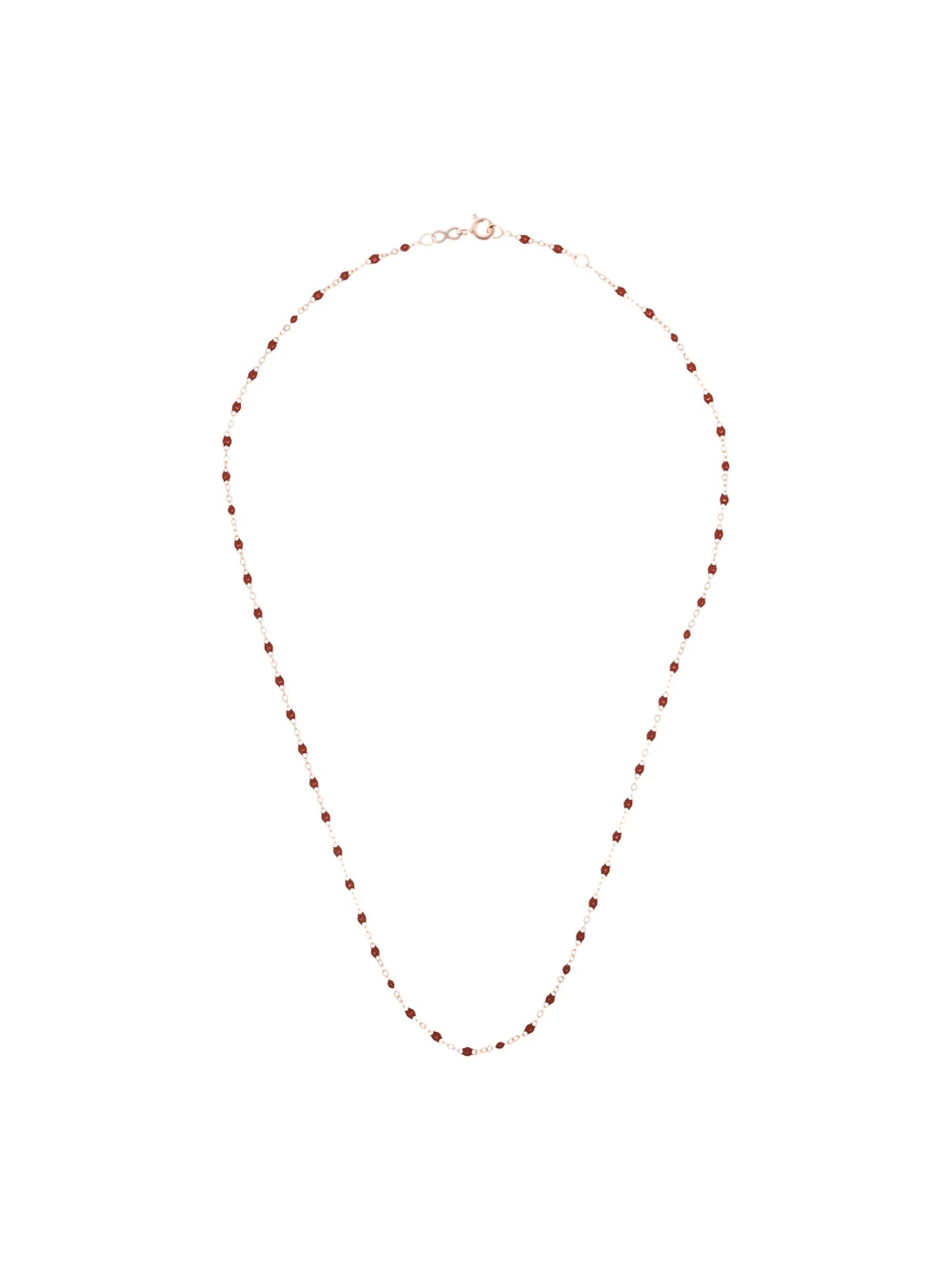 18kt rose gold beaded necklace