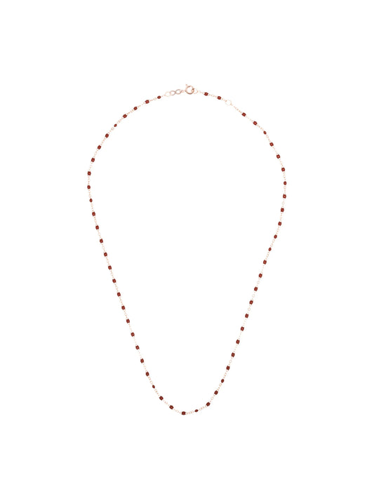 18kt rose gold beaded necklace