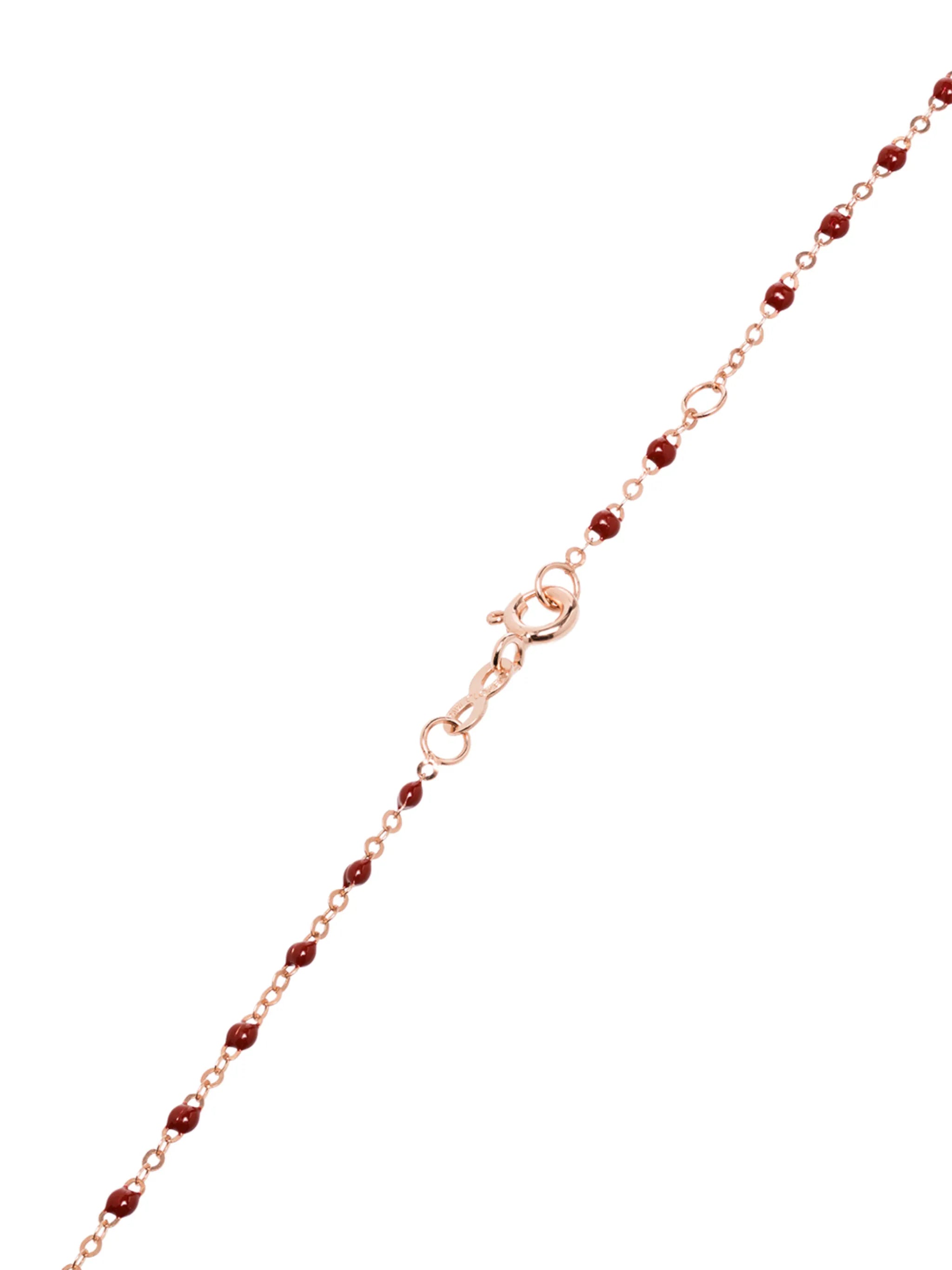 18kt rose gold beaded necklace