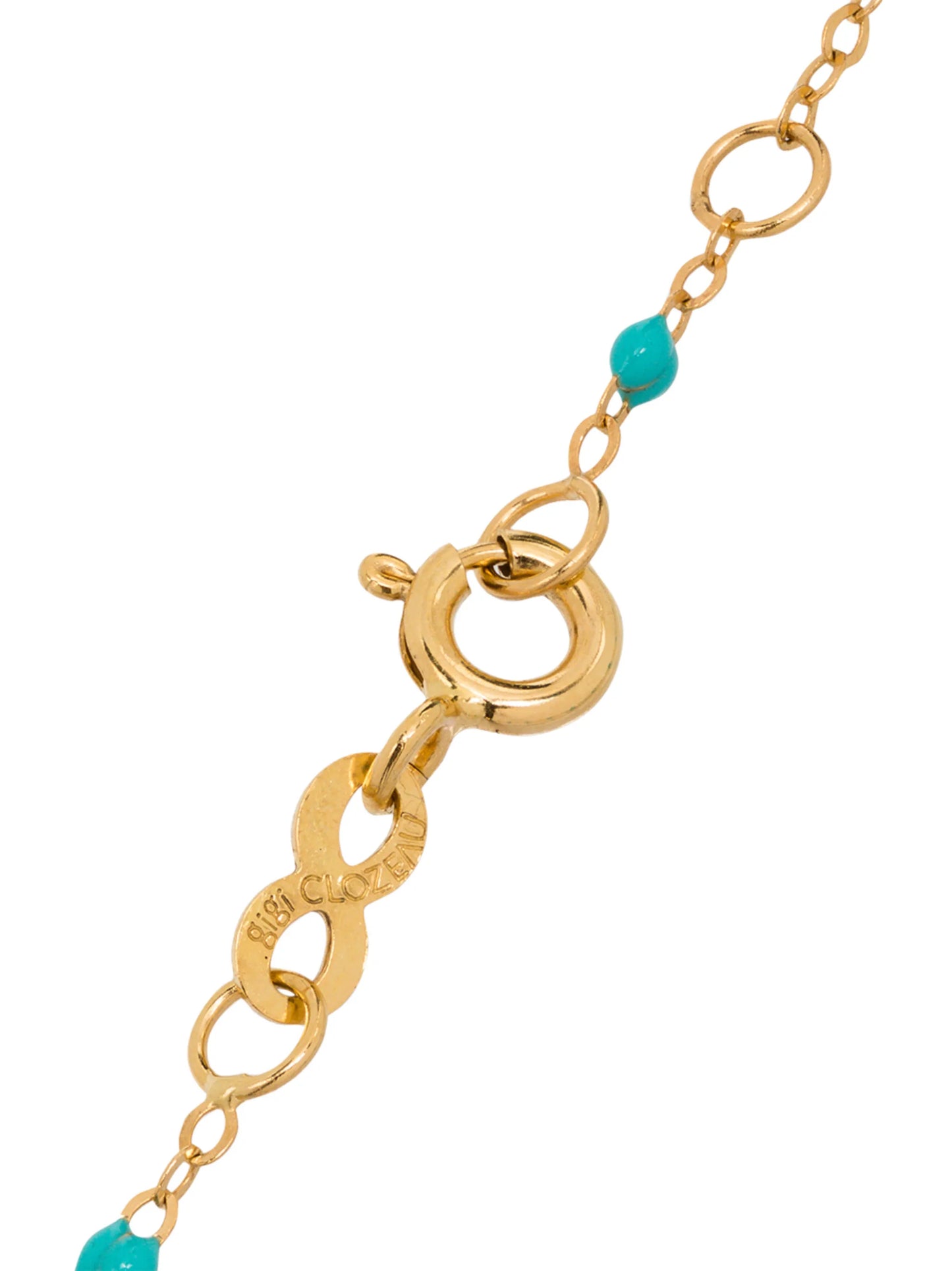 18kt yellow gold turquoise bead bracelet