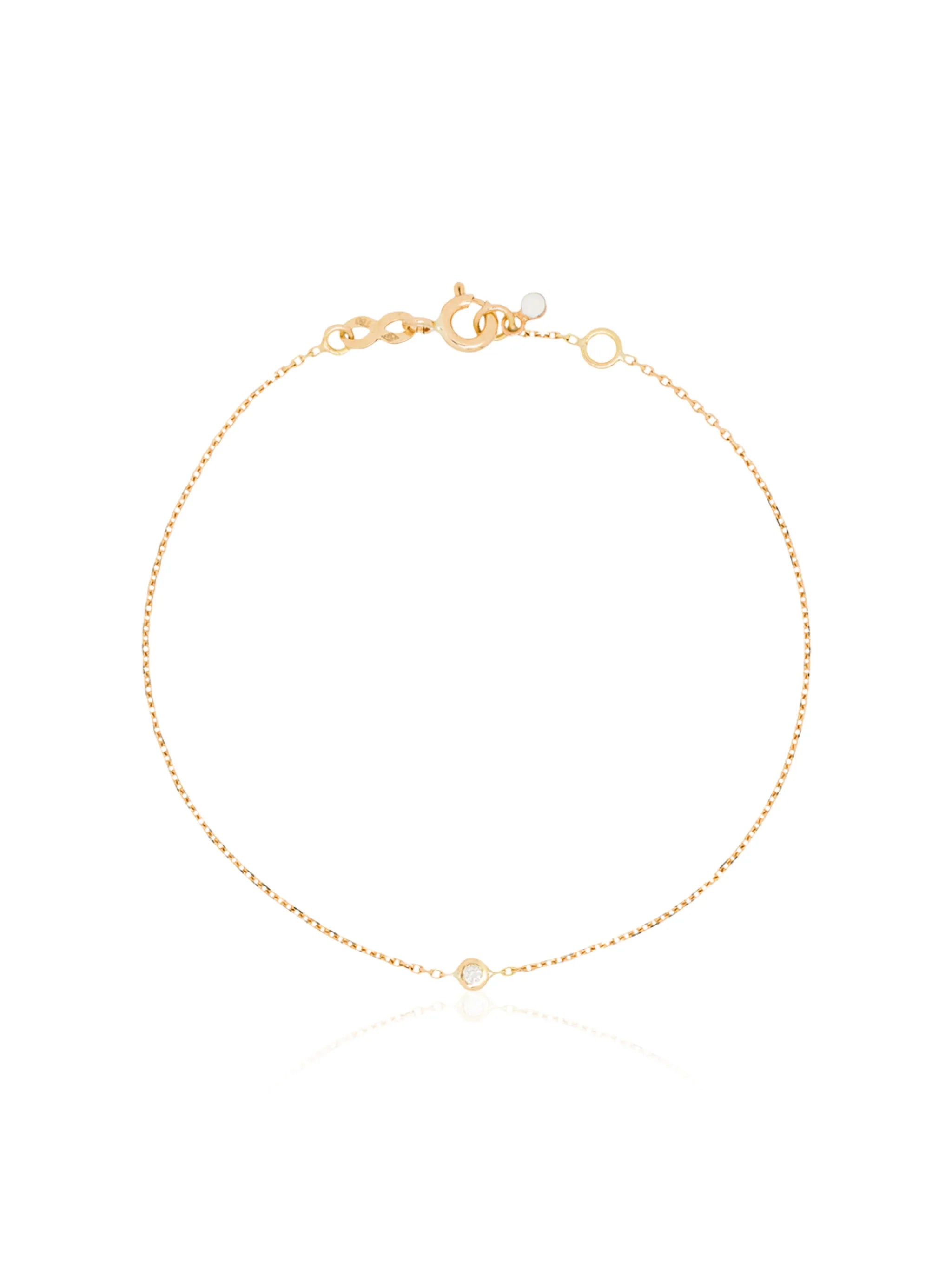 18kt yellow gold Dot diamond bracelet