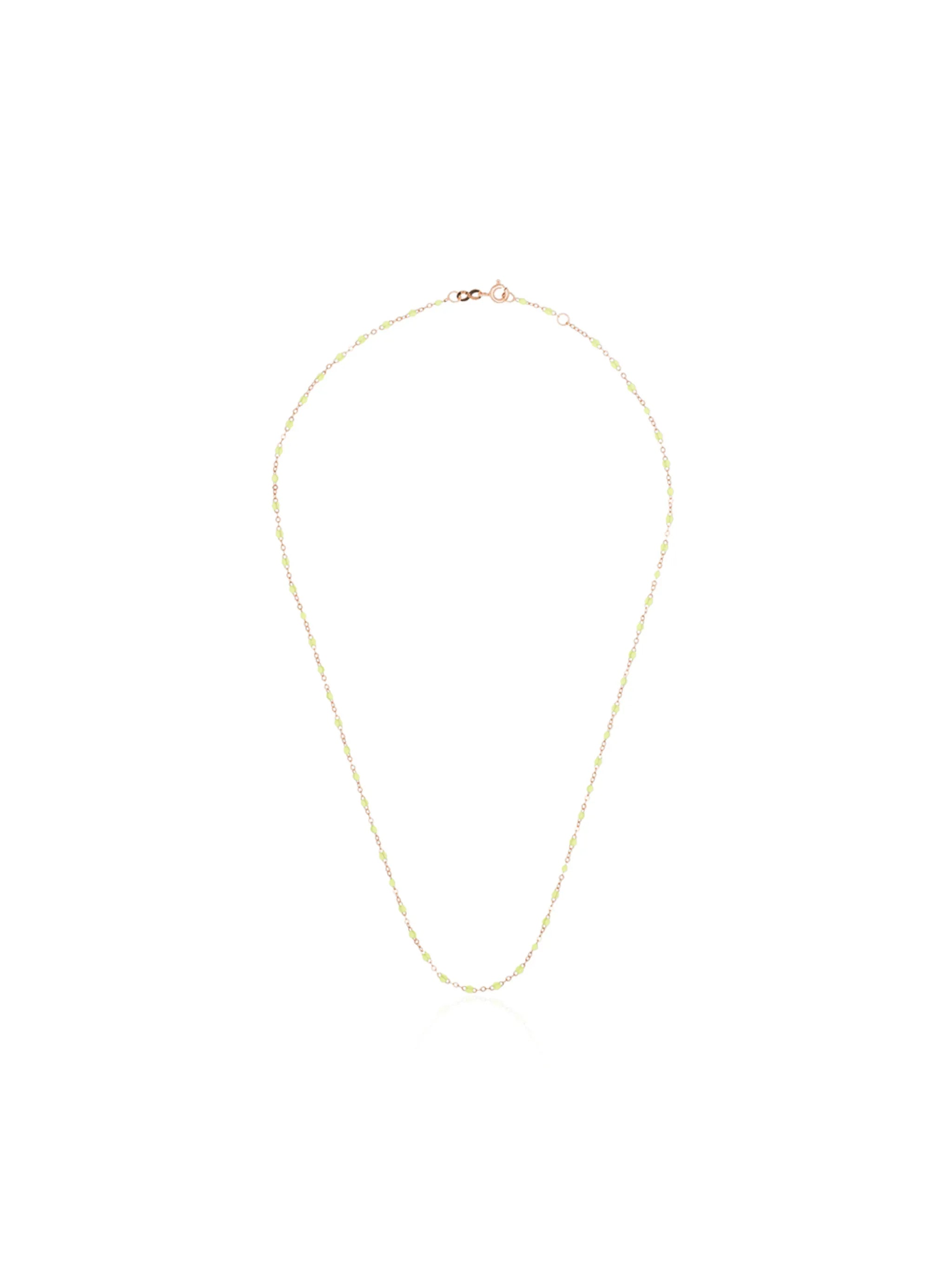 18kt rose gold and yellow beaded necklace