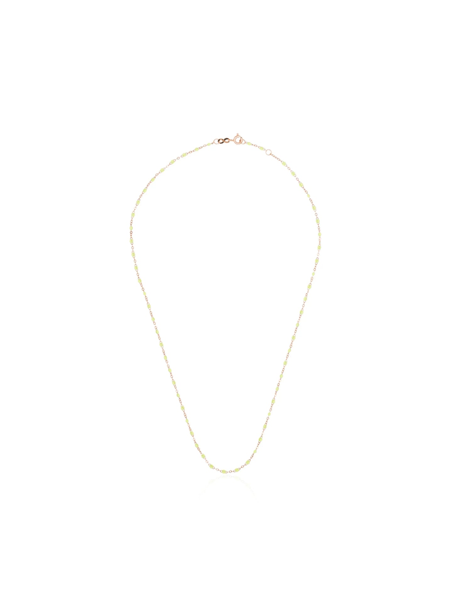 18kt rose gold and yellow beaded necklace