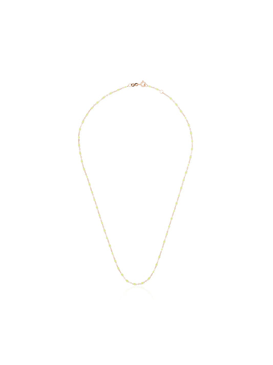 18kt rose gold and yellow beaded necklace