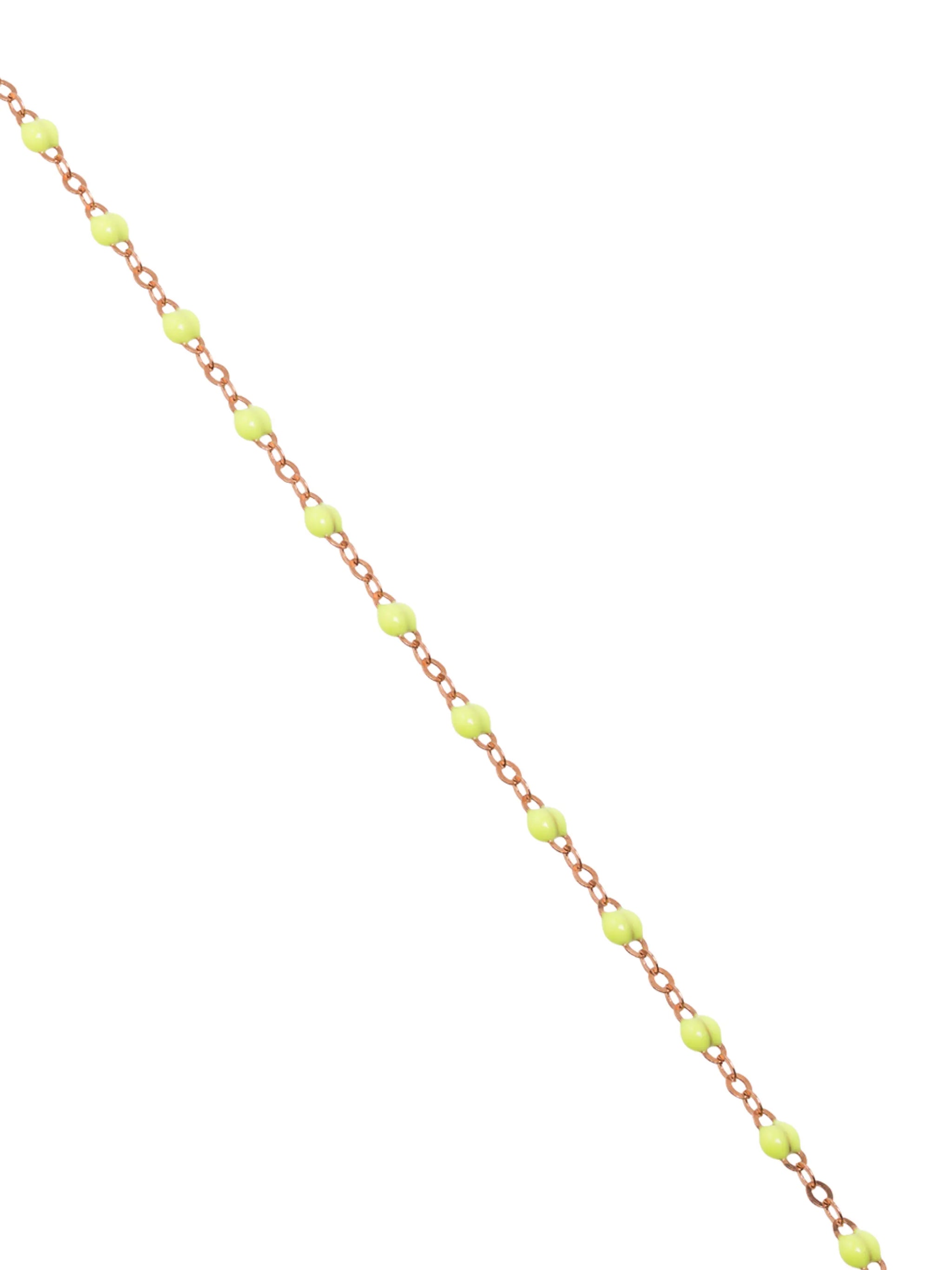 18kt rose gold and yellow beaded necklace