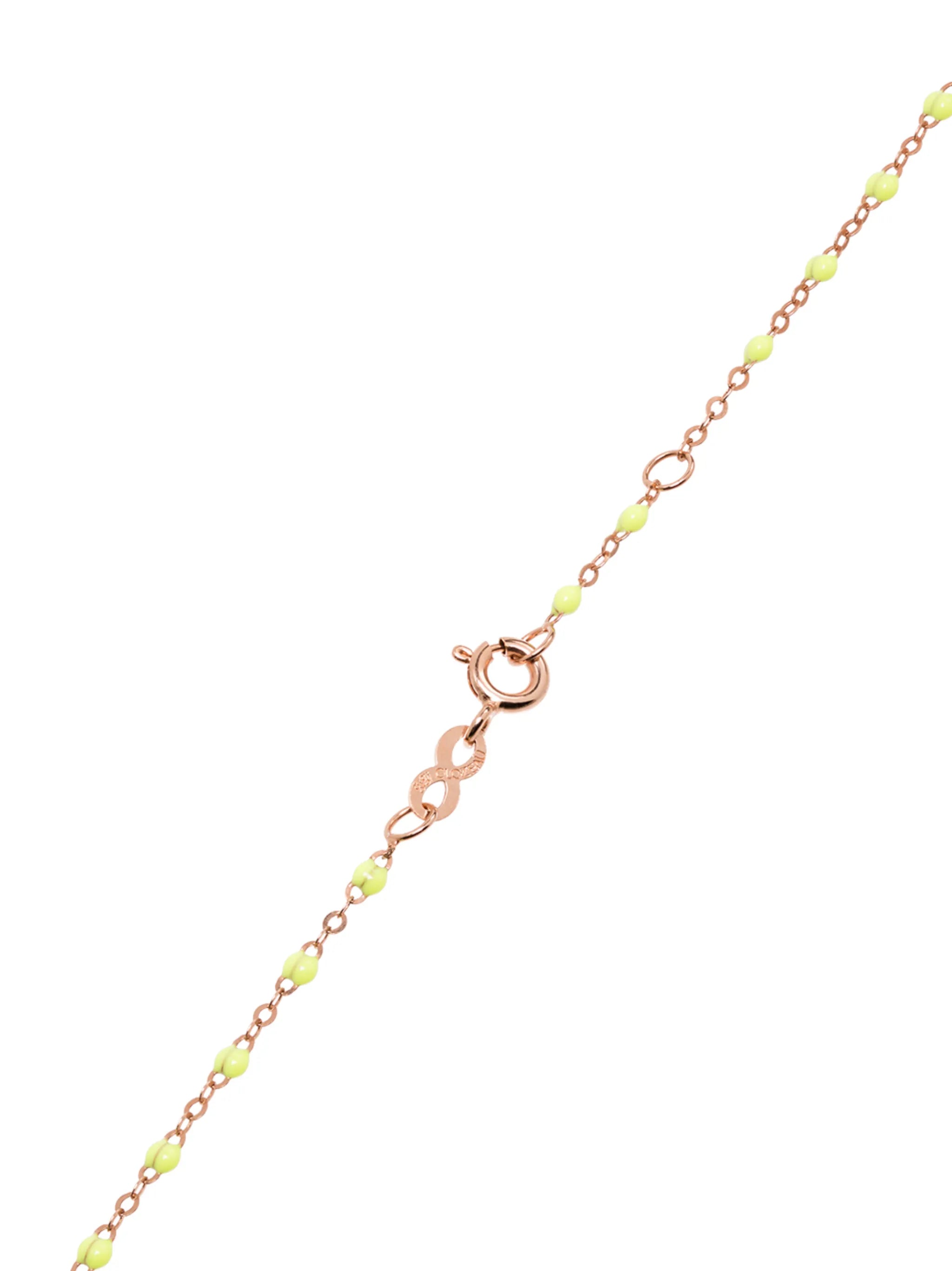 18kt rose gold and yellow beaded necklace