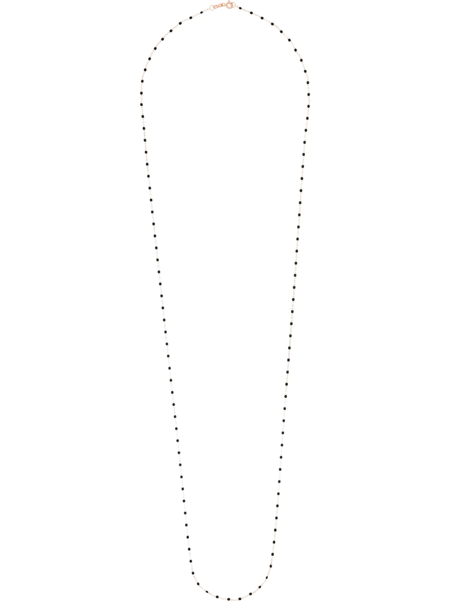 18kt rose gold 86cm beaded necklace