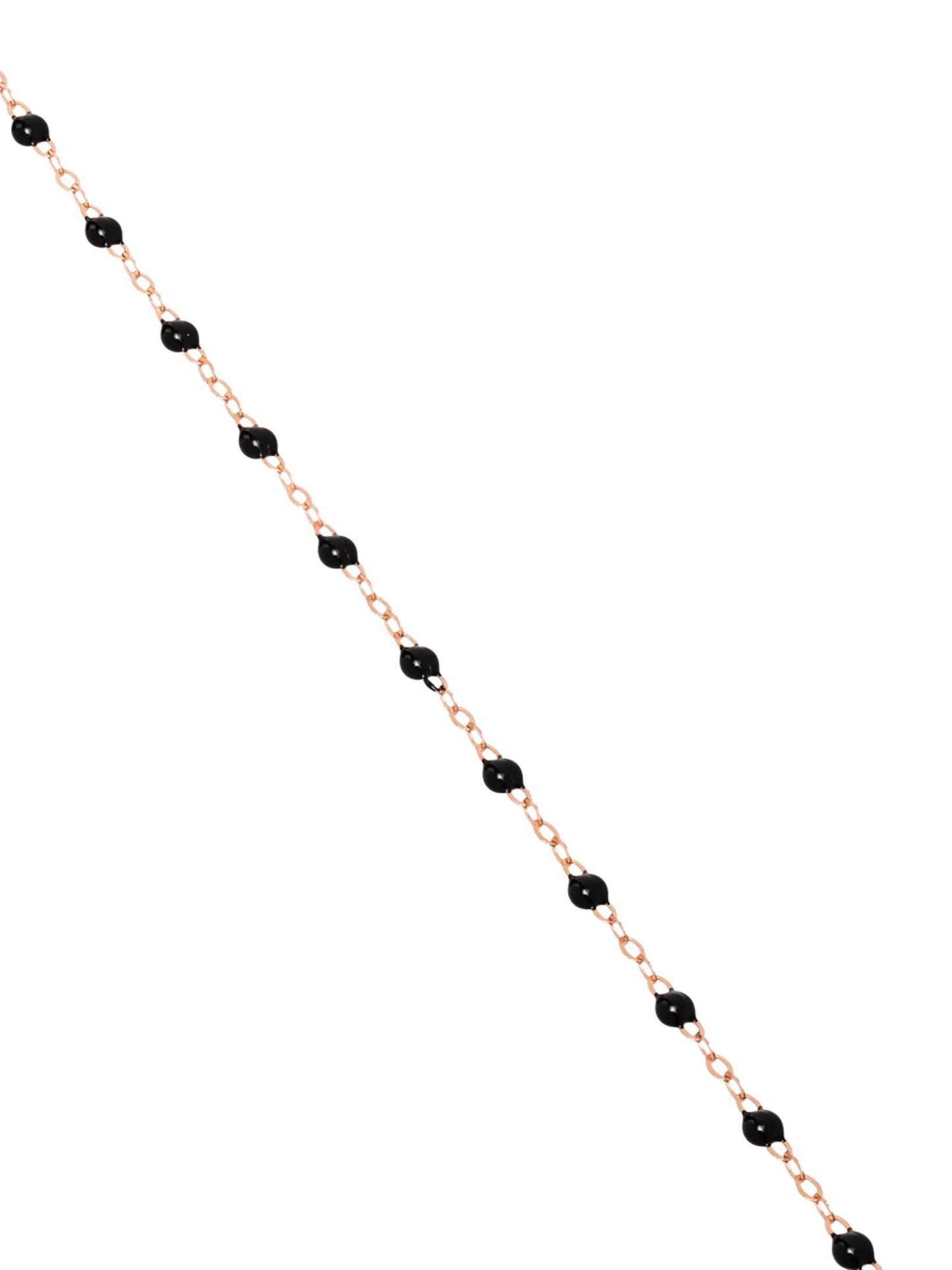 18kt rose gold 86cm beaded necklace