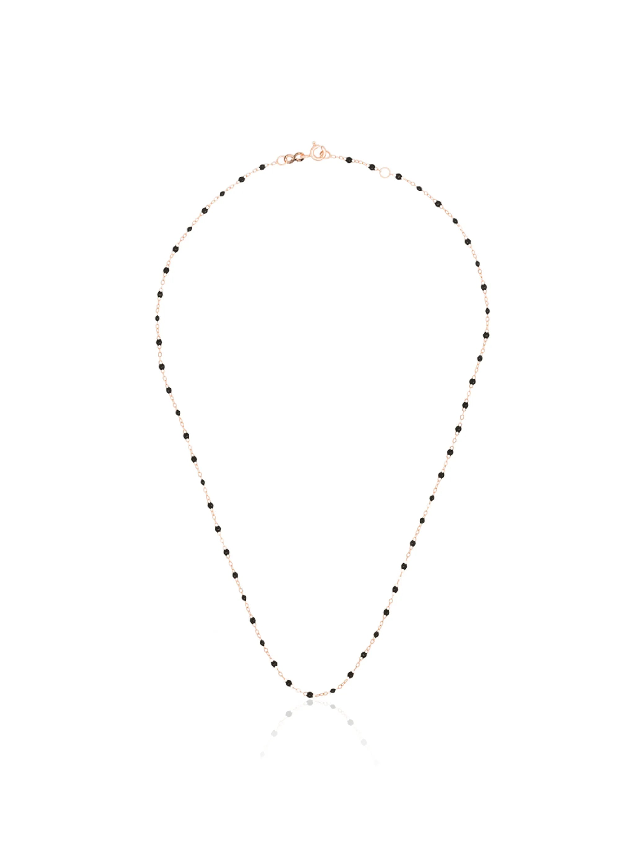 18kt rose gold beaded necklace