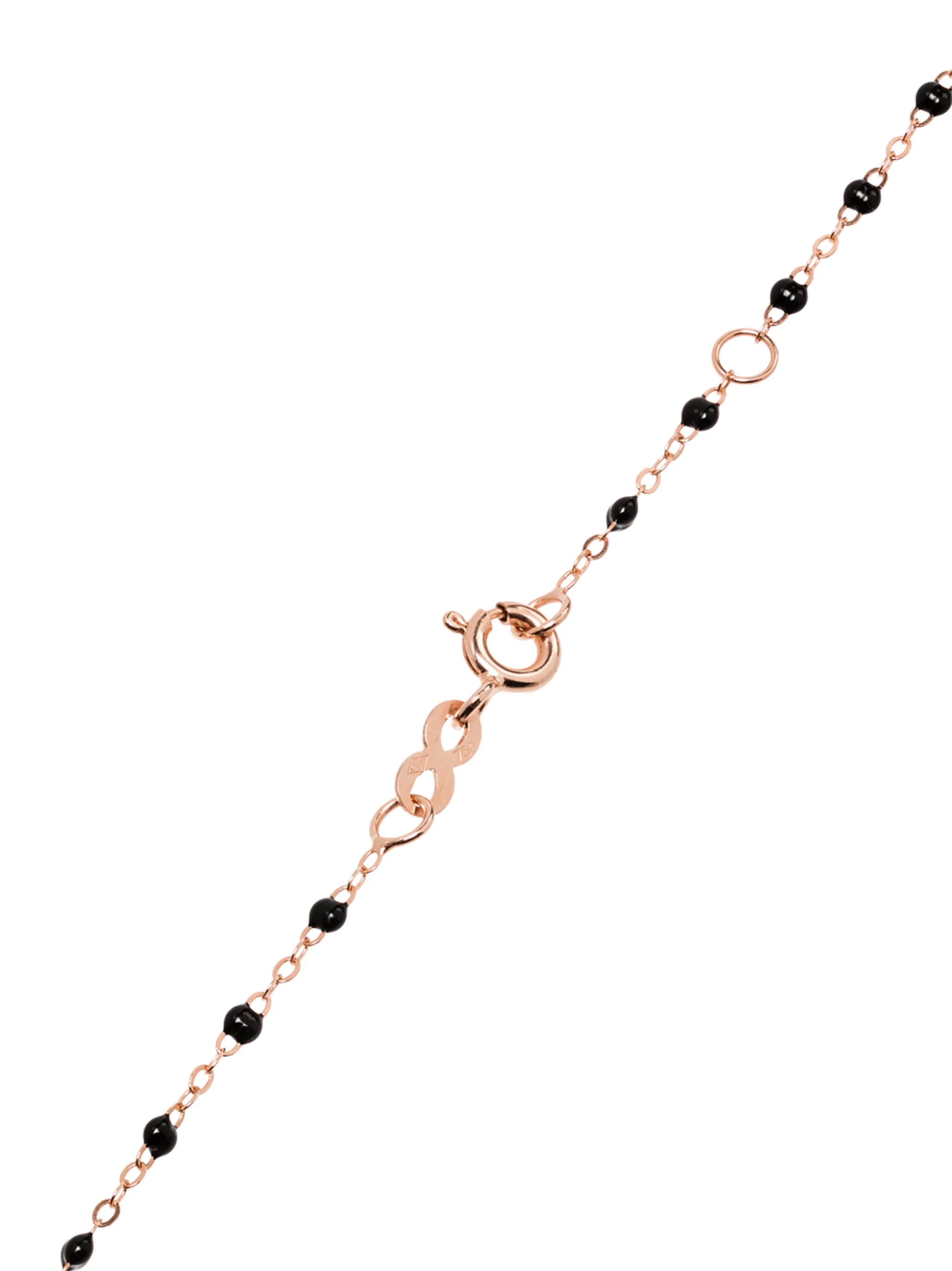 18kt rose gold beaded necklace